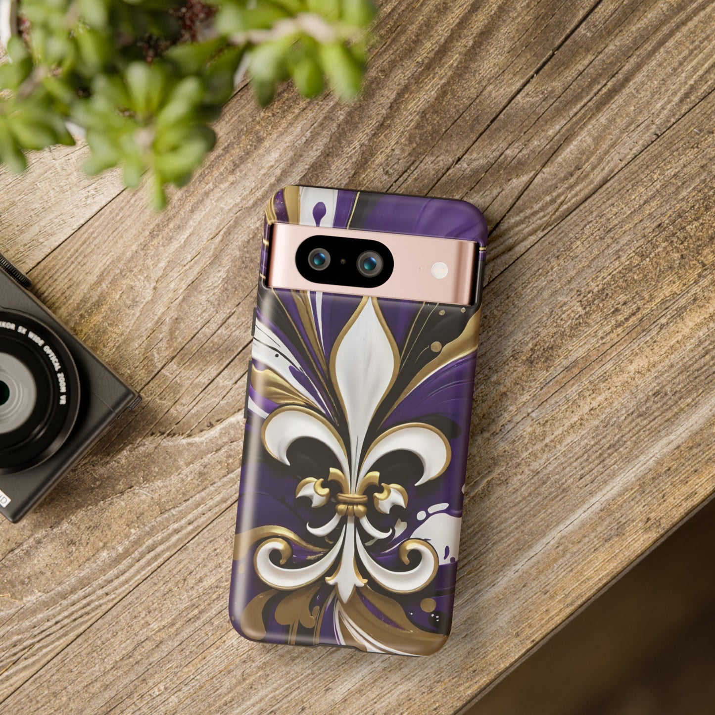 Purple and Gold Fleur-de-Lis 03