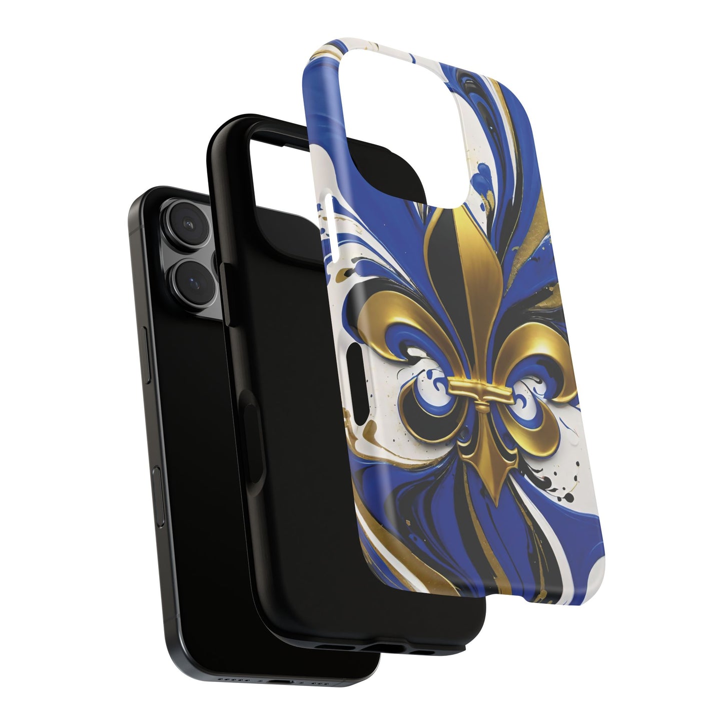 Blue and Gold Fleur-de-Lis 01