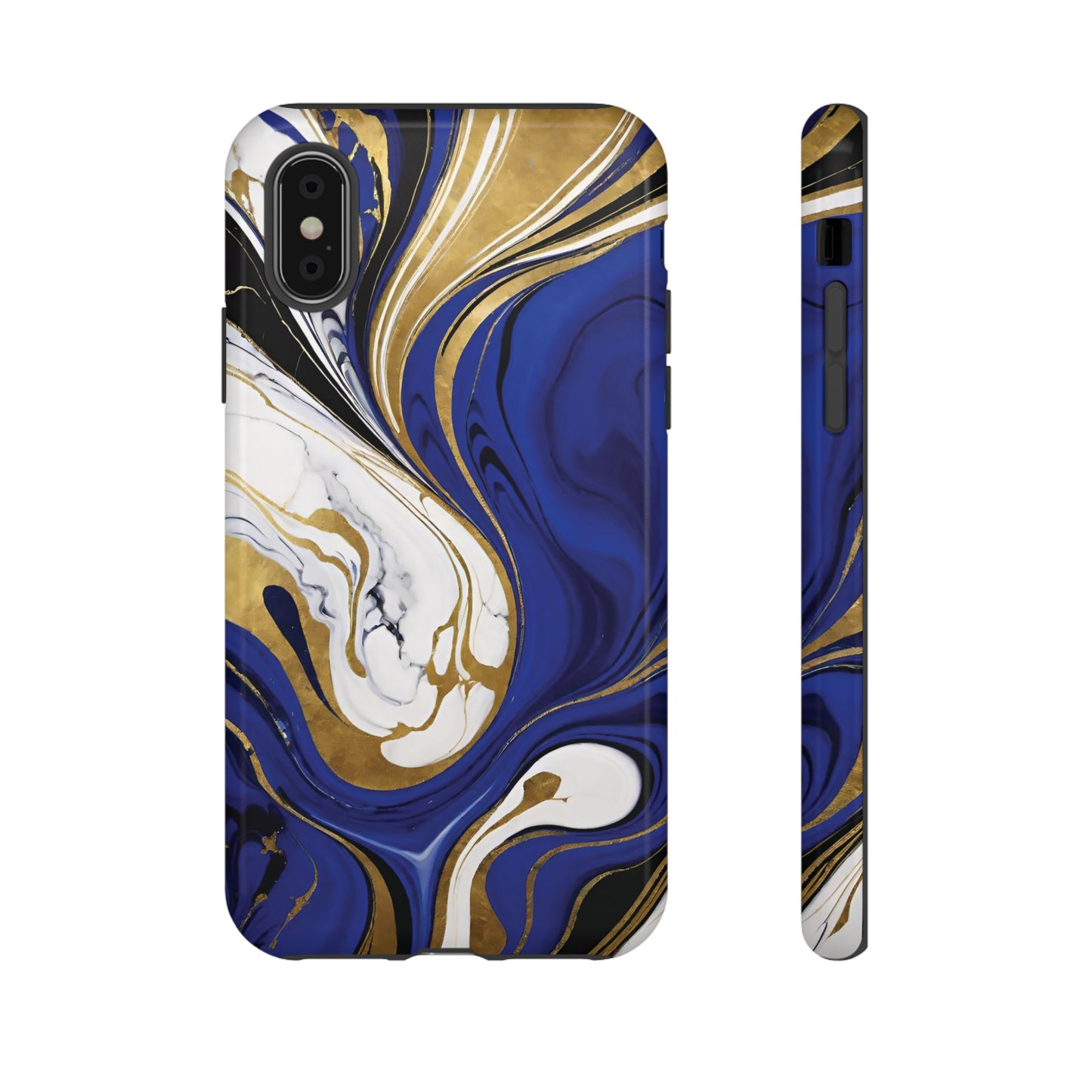 Blue and Gold Swirl 01