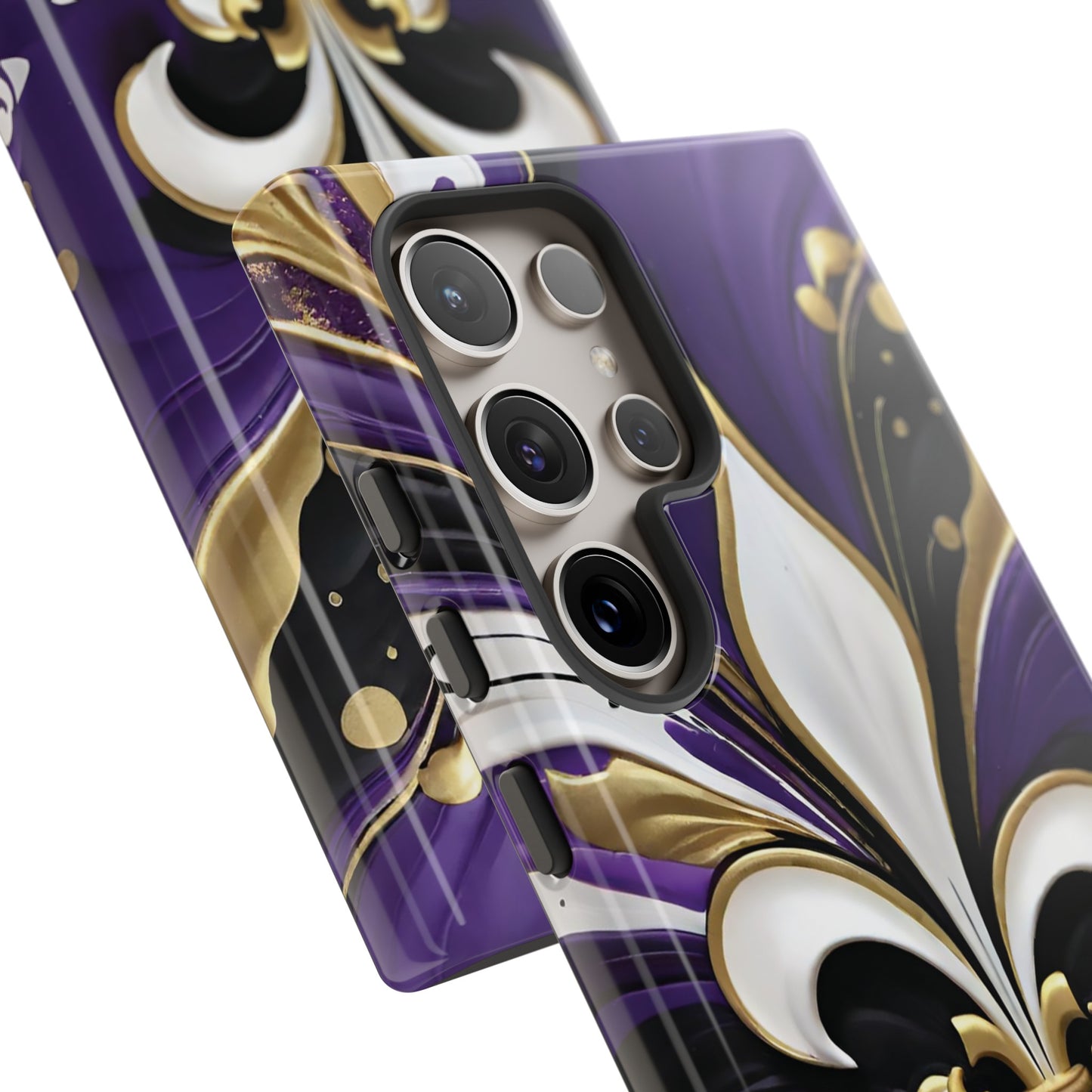 Purple and Gold Fleur-de-Lis 03