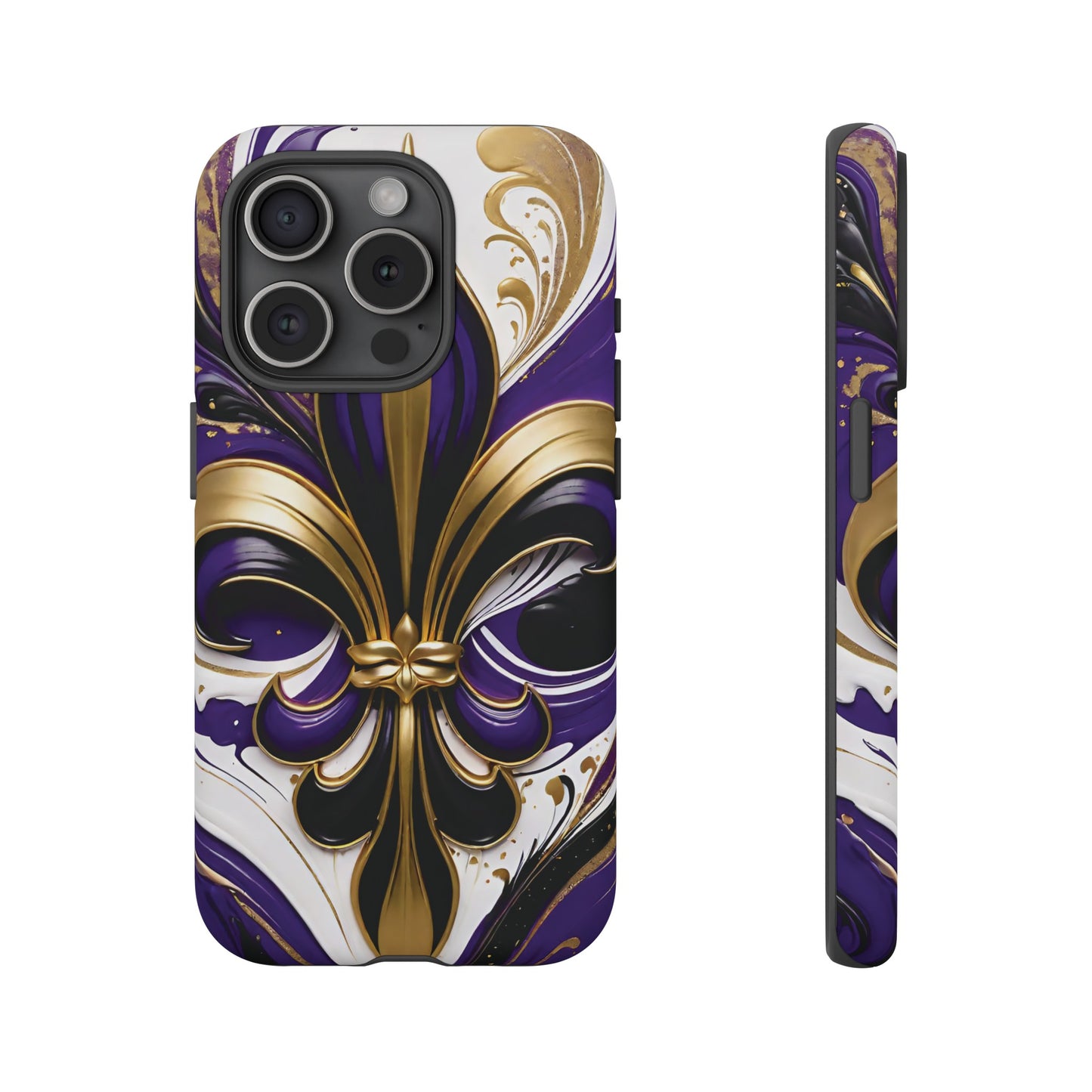 Purple and Gold Fleur-de-Lis 02
