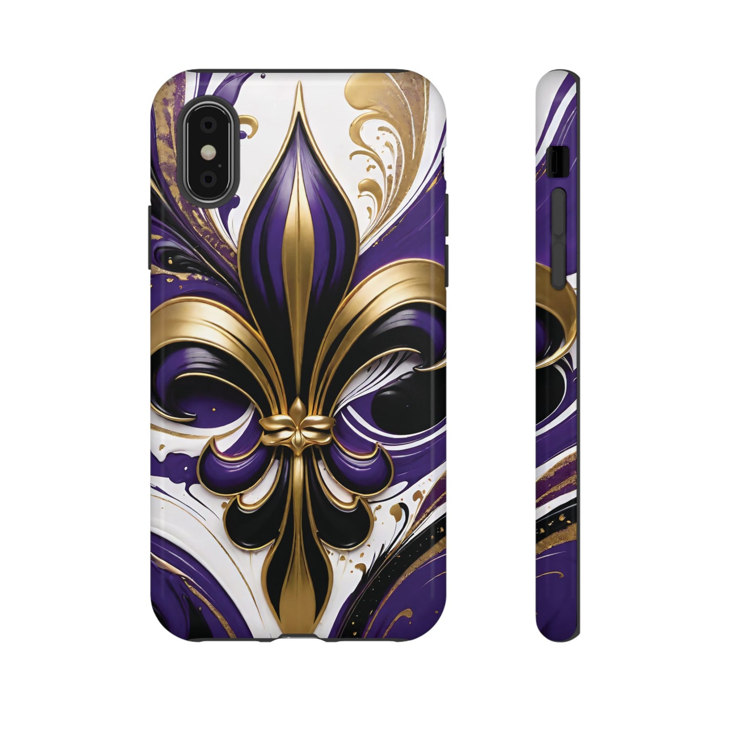 Purple and Gold Fleur-de-Lis 02