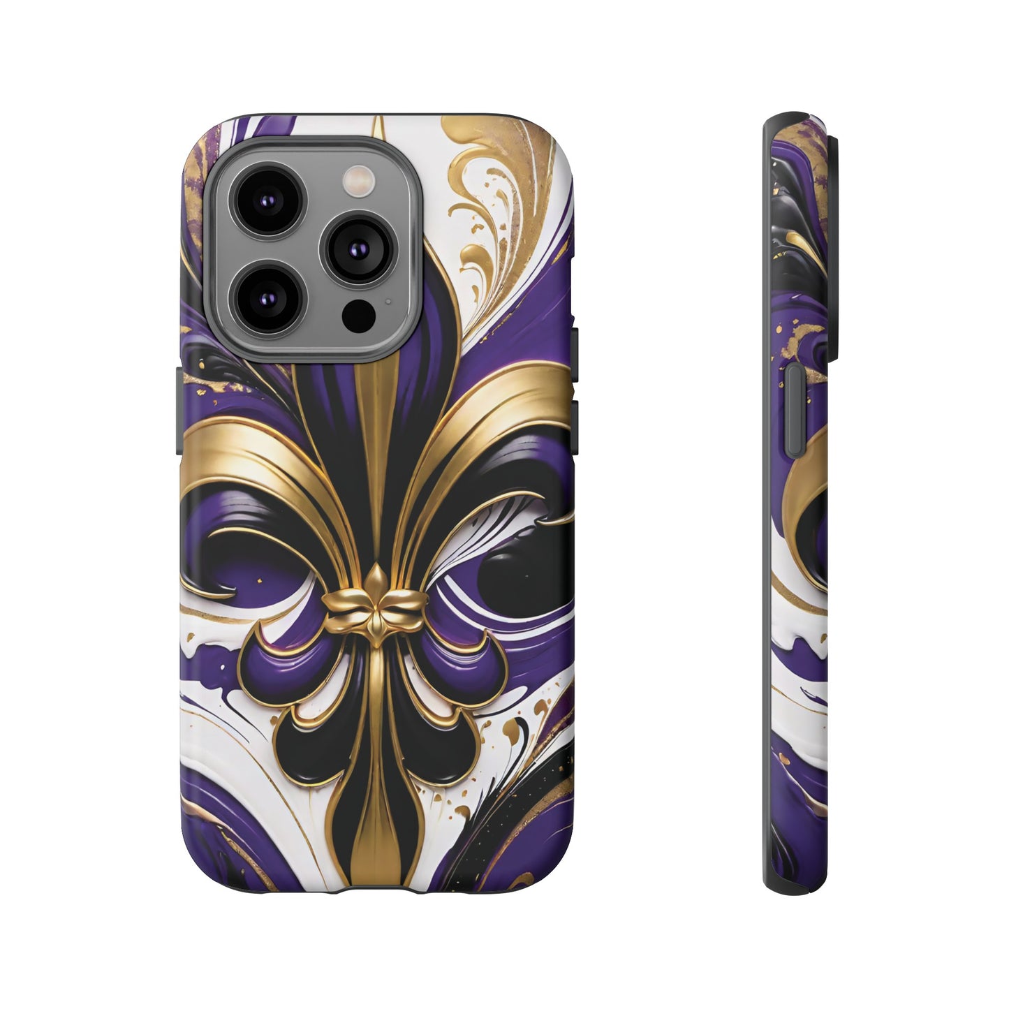 Purple and Gold Fleur-de-Lis 02