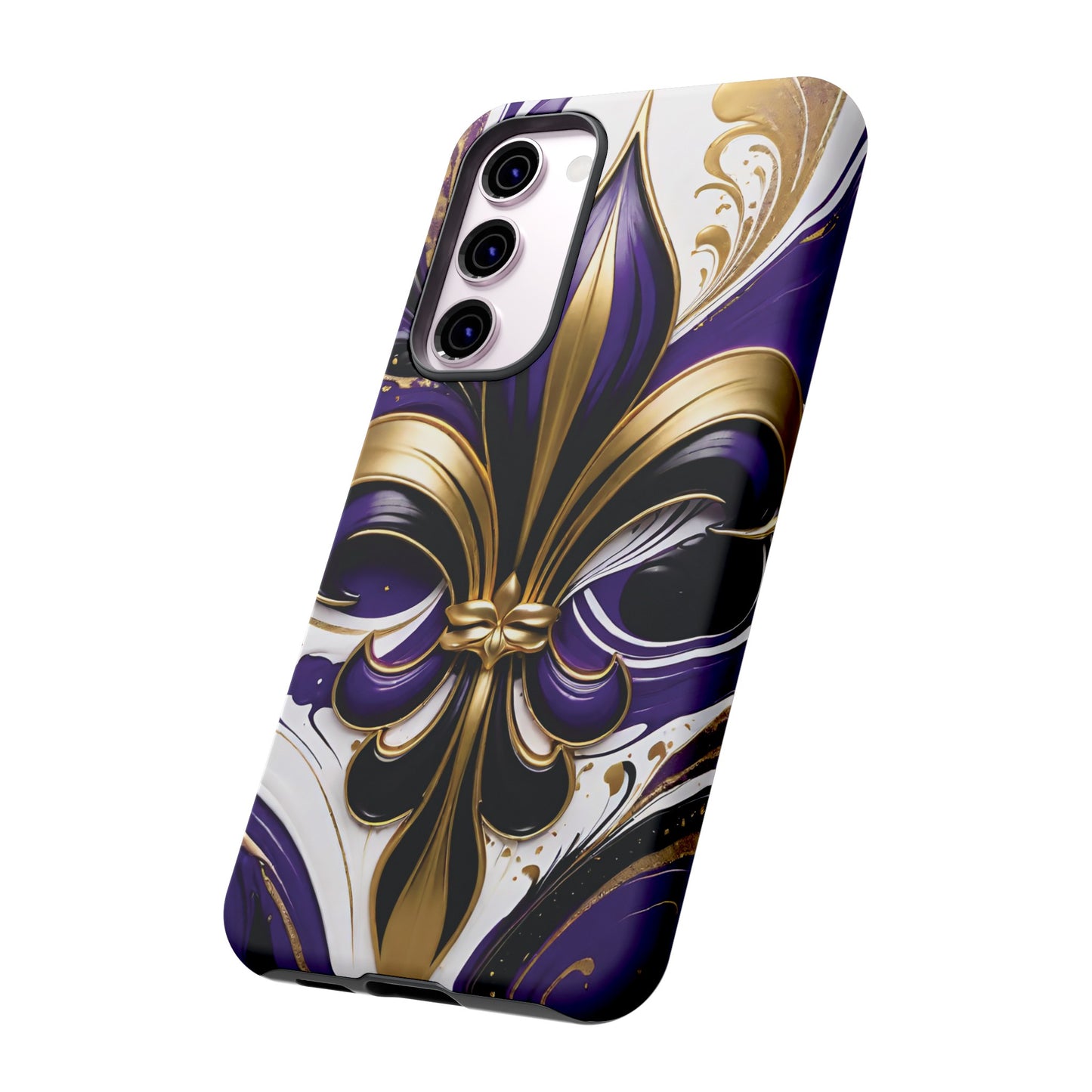 Purple and Gold Fleur-de-Lis 02