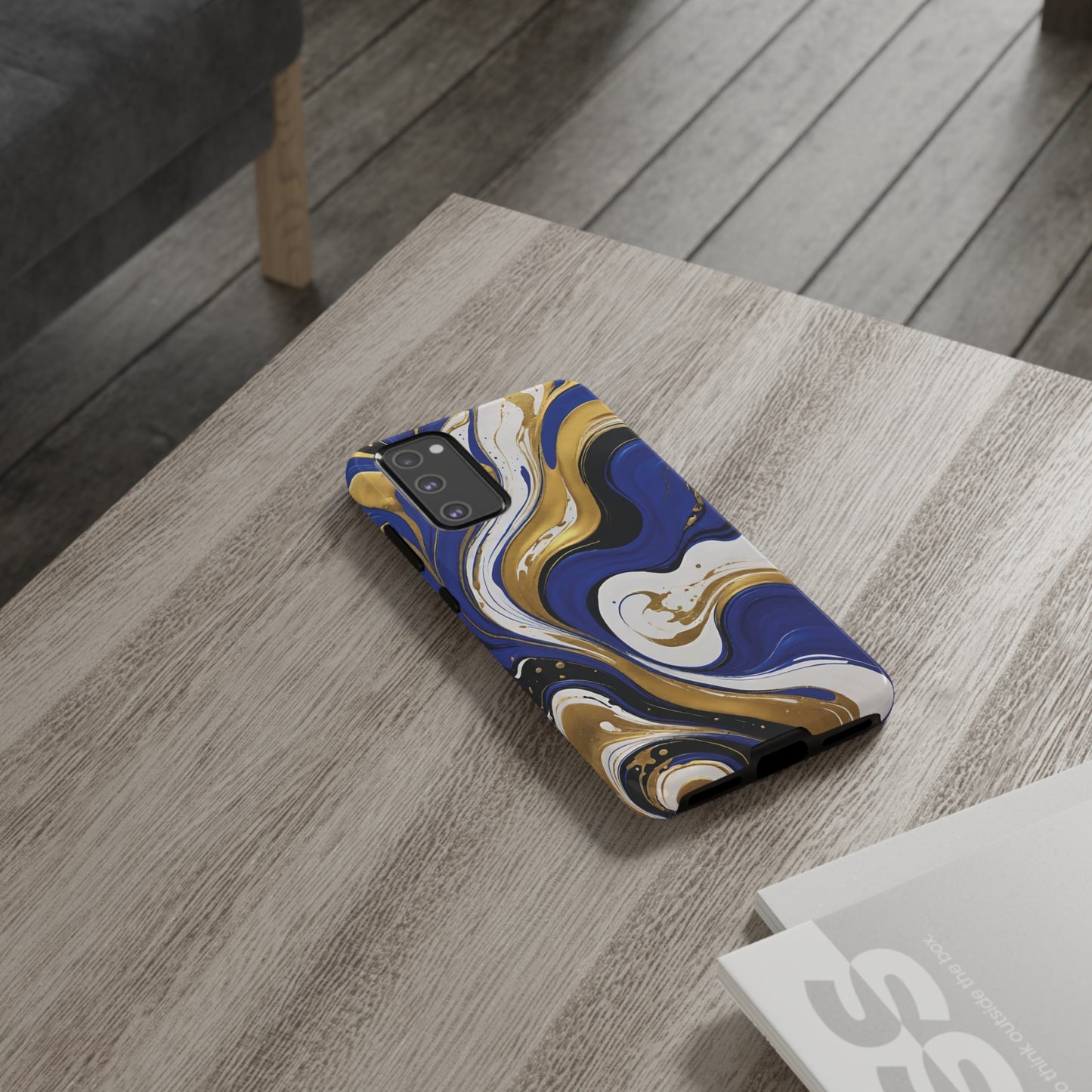 Blue and Gold Swirl 02