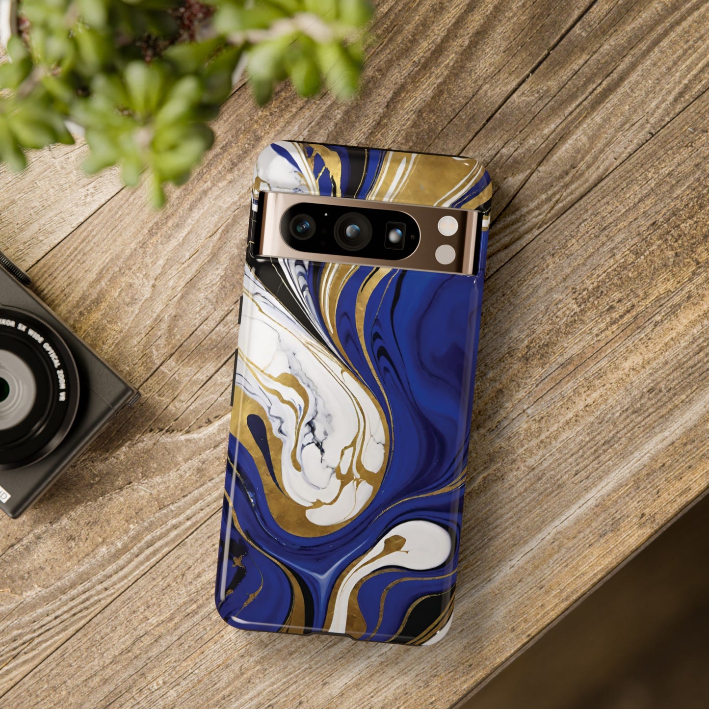 Blue and Gold Swirl 01