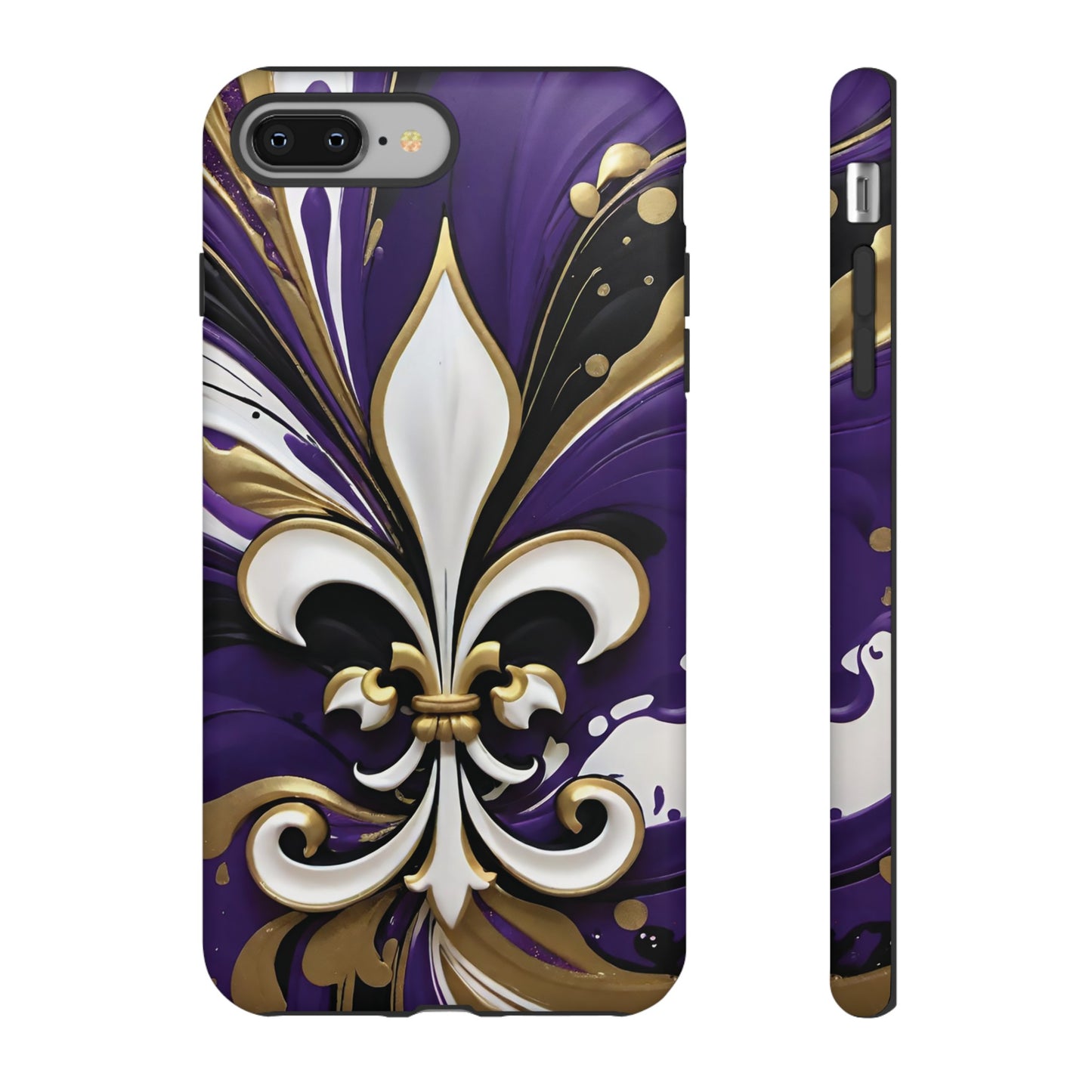 Purple and Gold Fleur-de-Lis 03