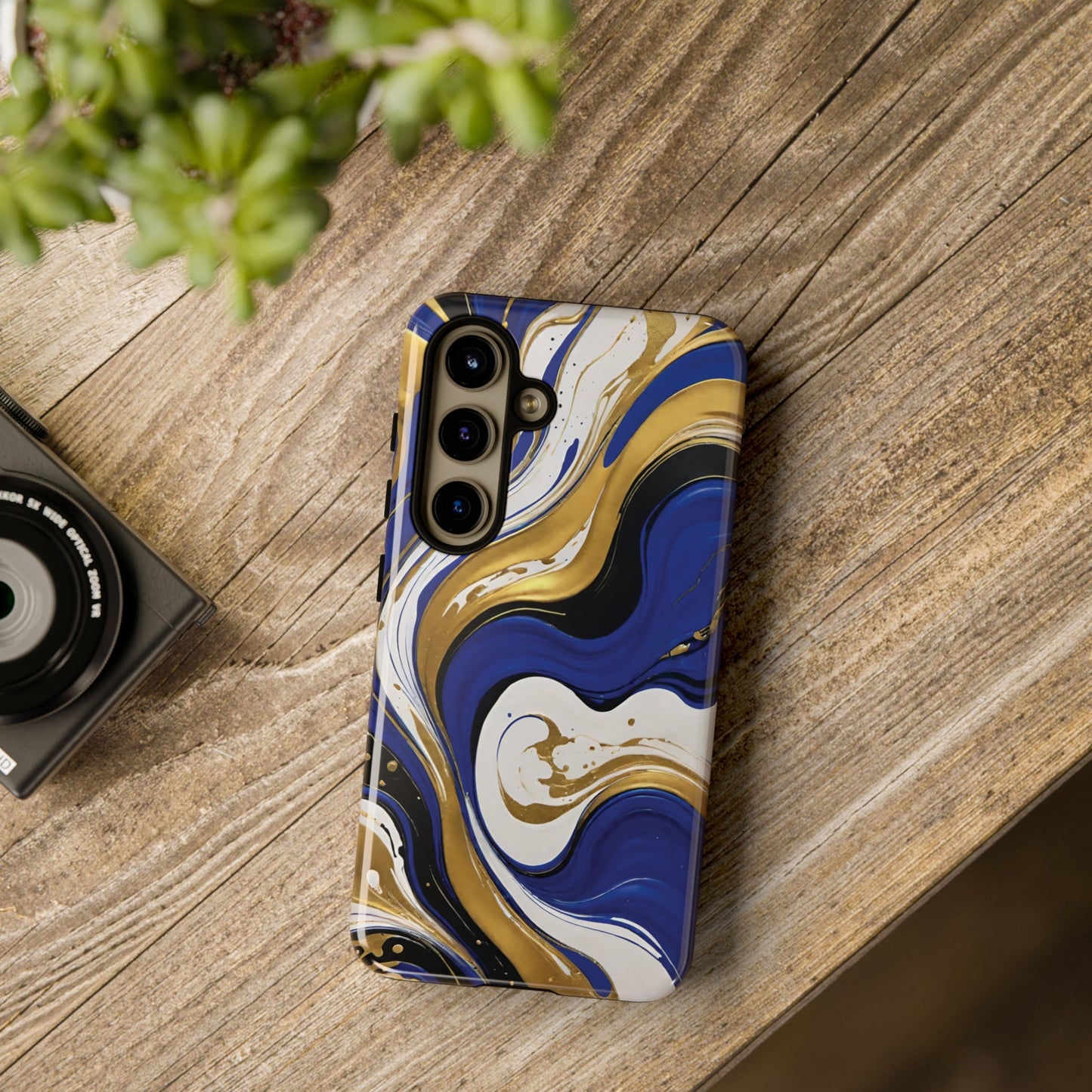 Blue and Gold Swirl 02