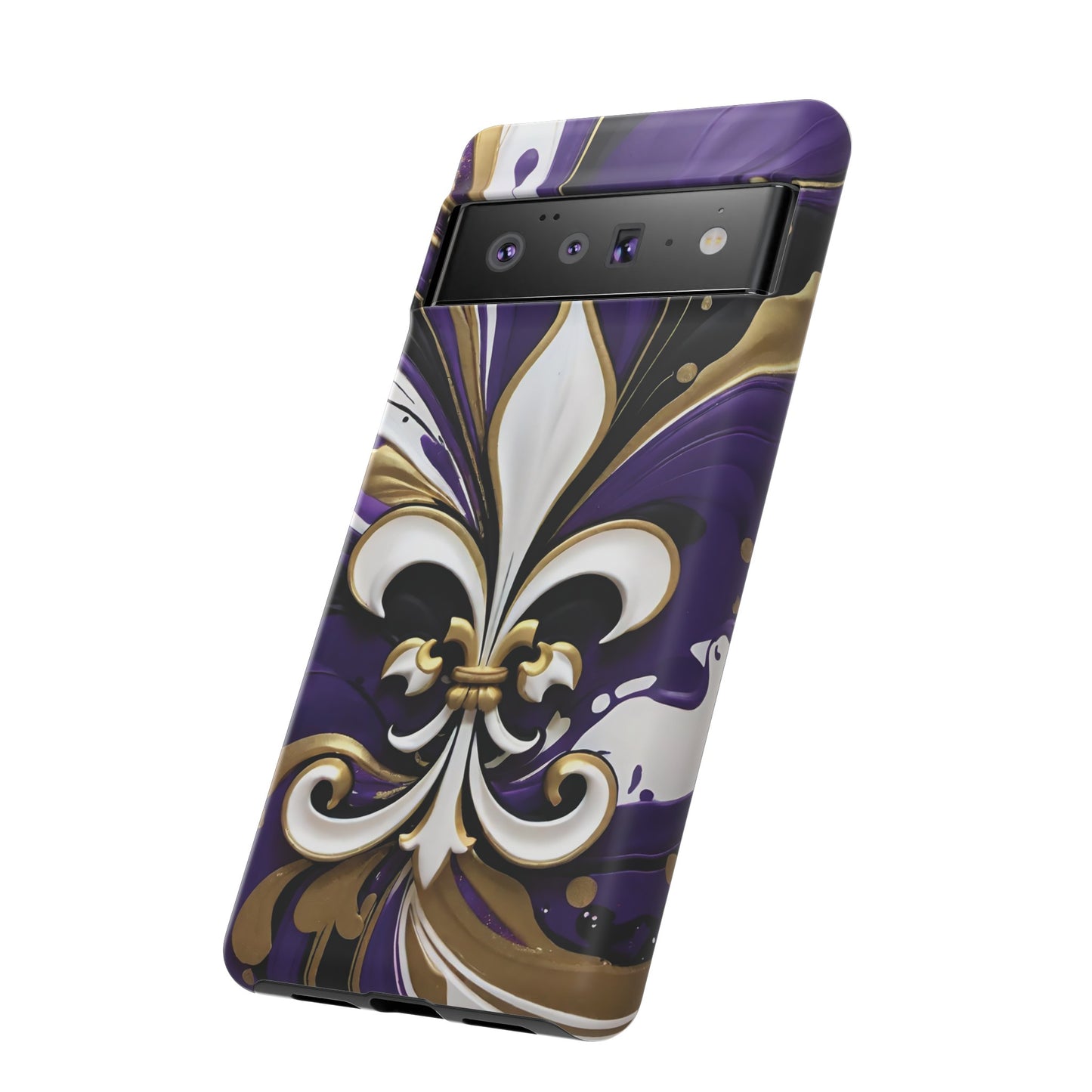 Purple and Gold Fleur-de-Lis 03