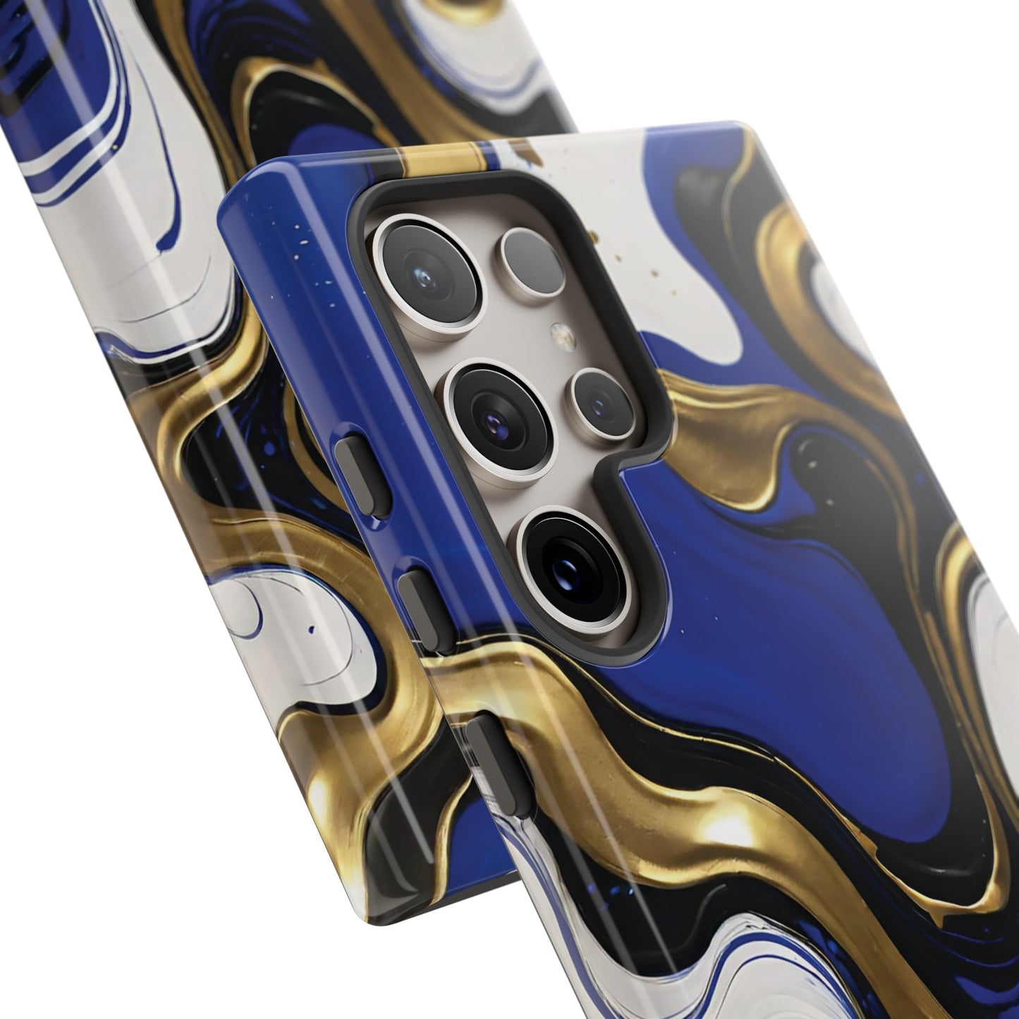 Blue and Gold Swirl 03