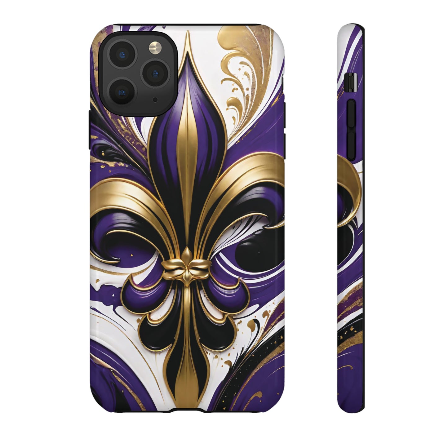 Purple and Gold Fleur-de-Lis 02