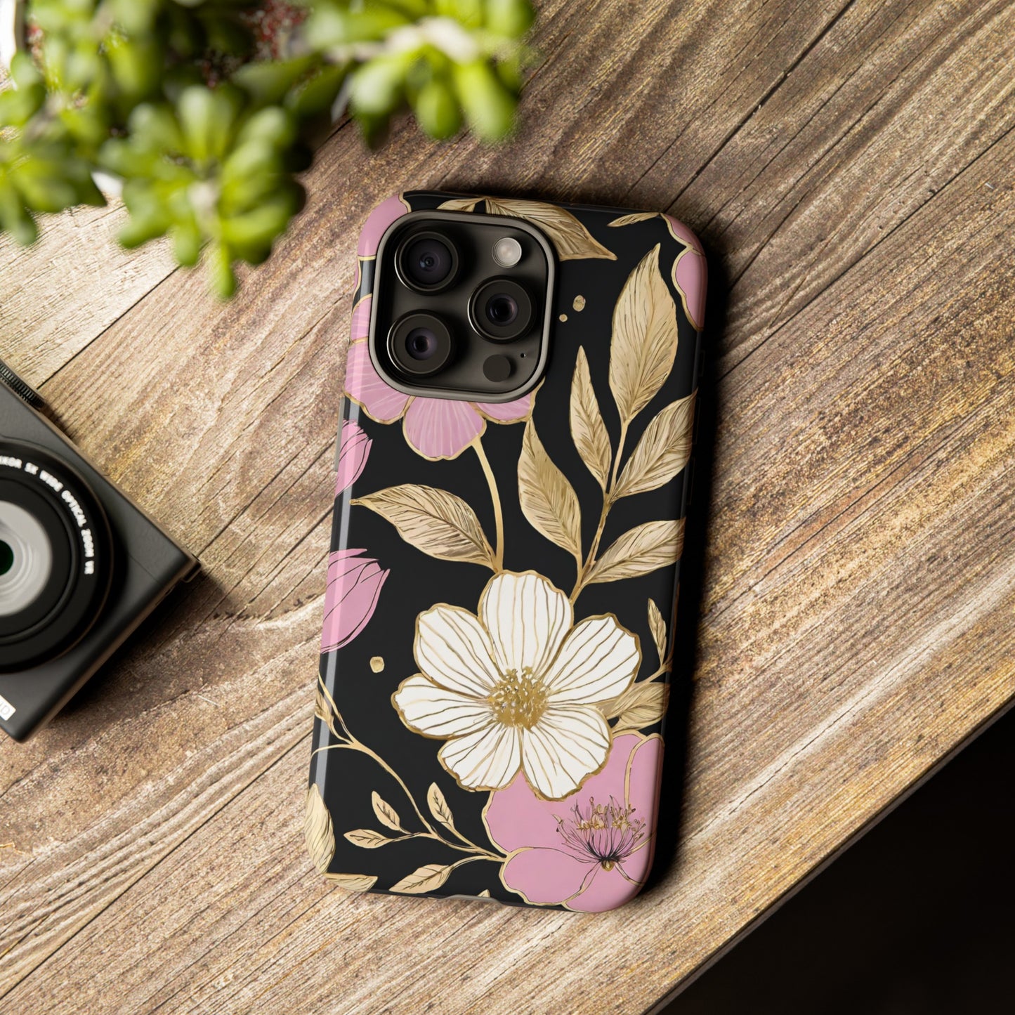 Pink and Gold Blooms