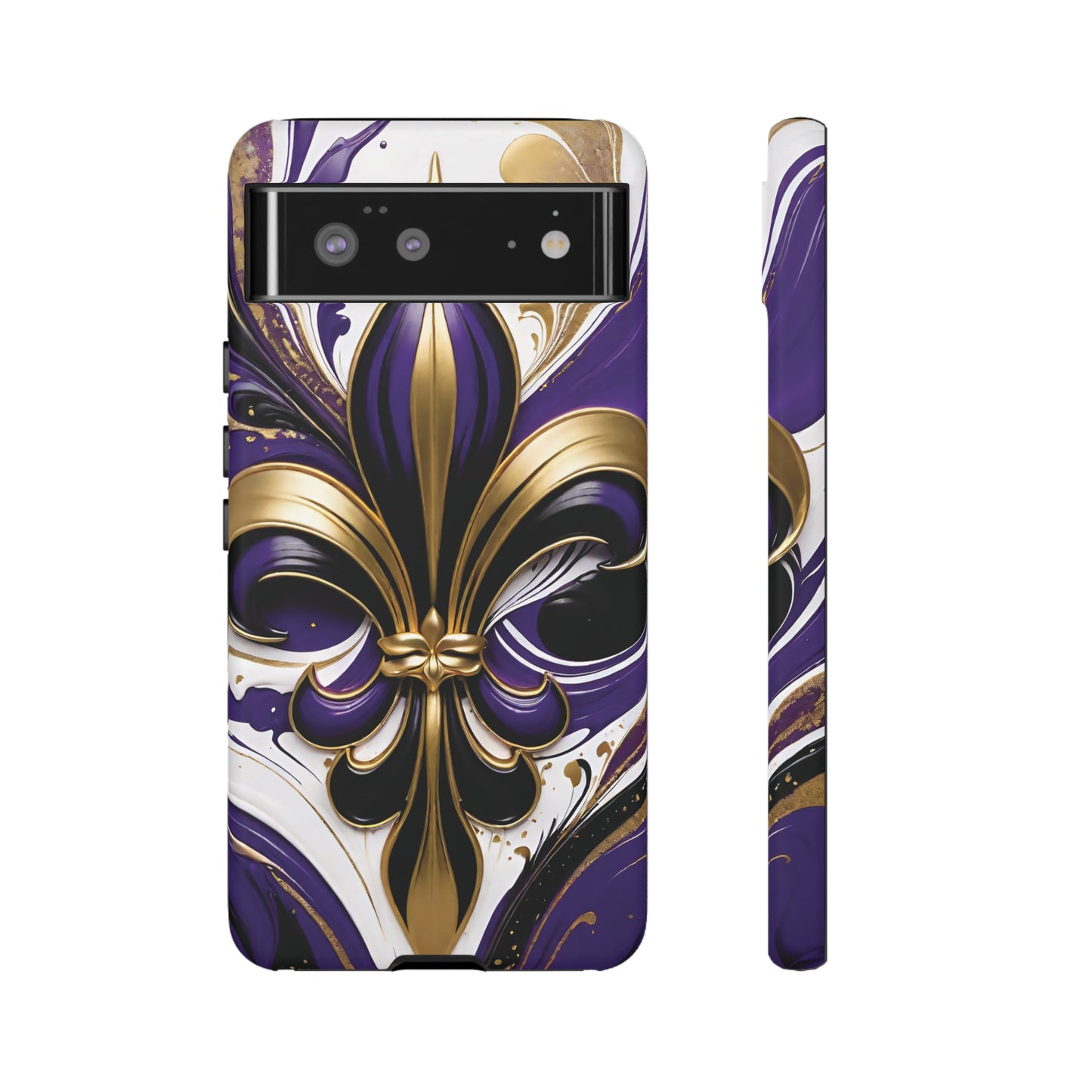 Purple and Gold Fleur-de-Lis 02