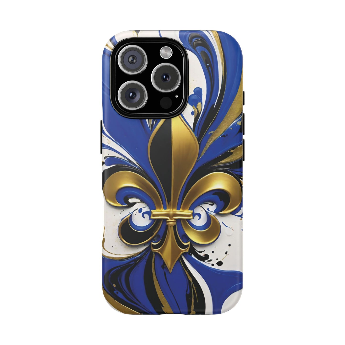Blue and Gold Fleur-de-Lis 01