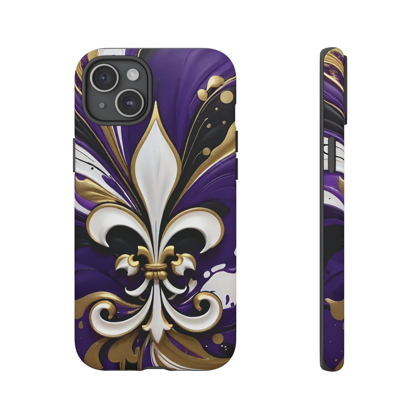 Purple and Gold Fleur-de-Lis 03
