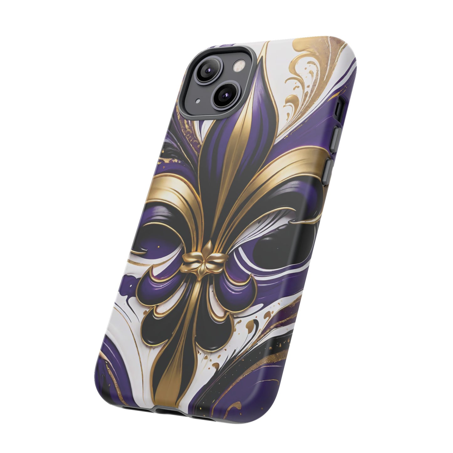 Purple and Gold Fleur-de-Lis 02