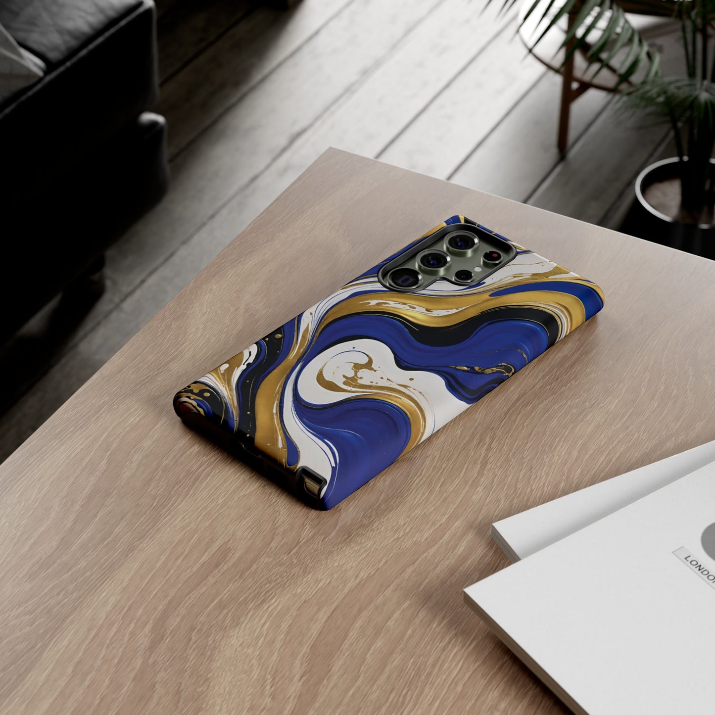 Blue and Gold Swirl 02