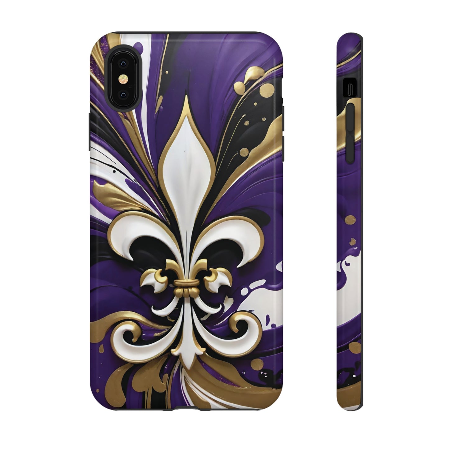 Purple and Gold Fleur-de-Lis 03