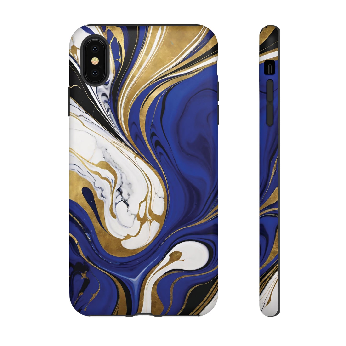 Blue and Gold Swirl 01