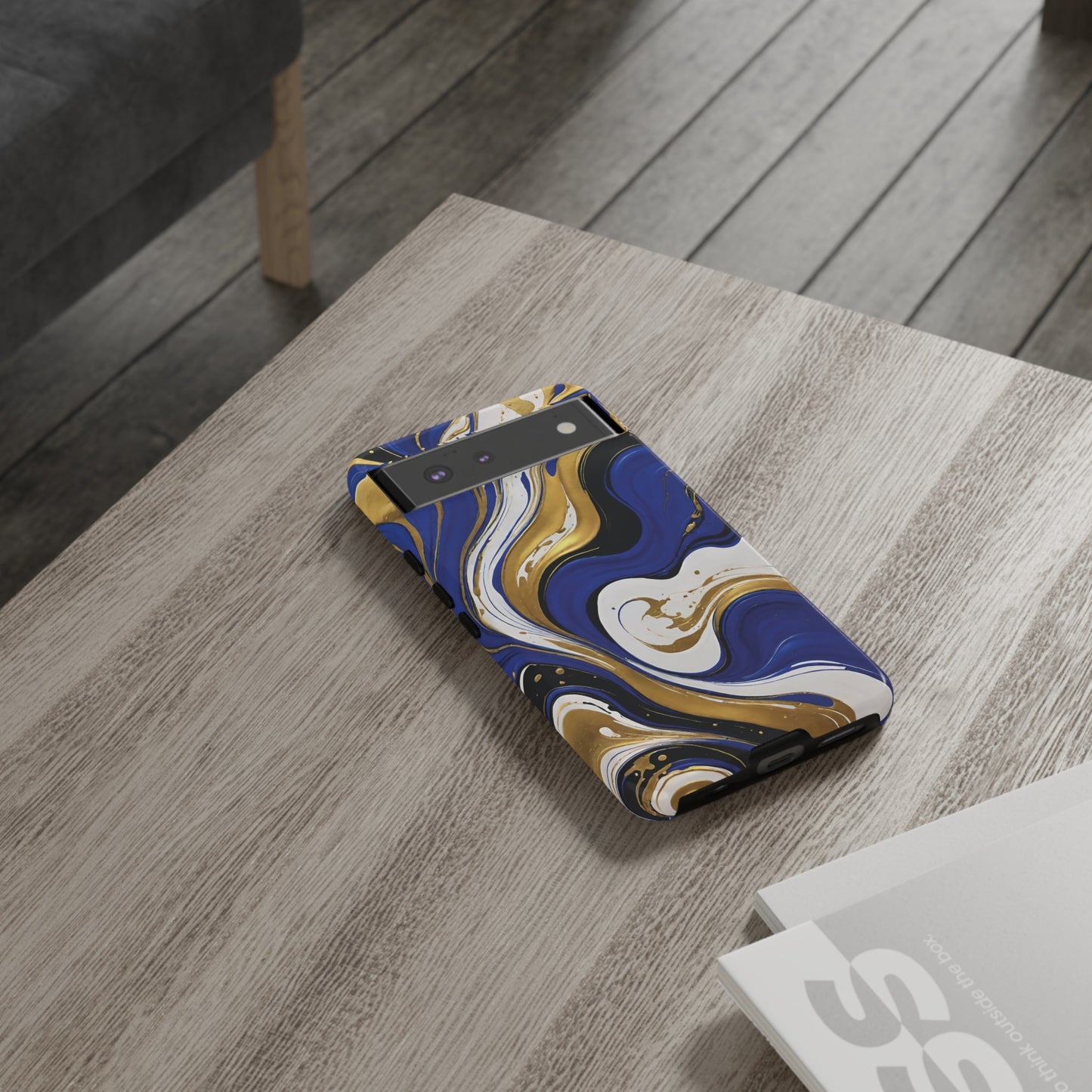 Blue and Gold Swirl 02