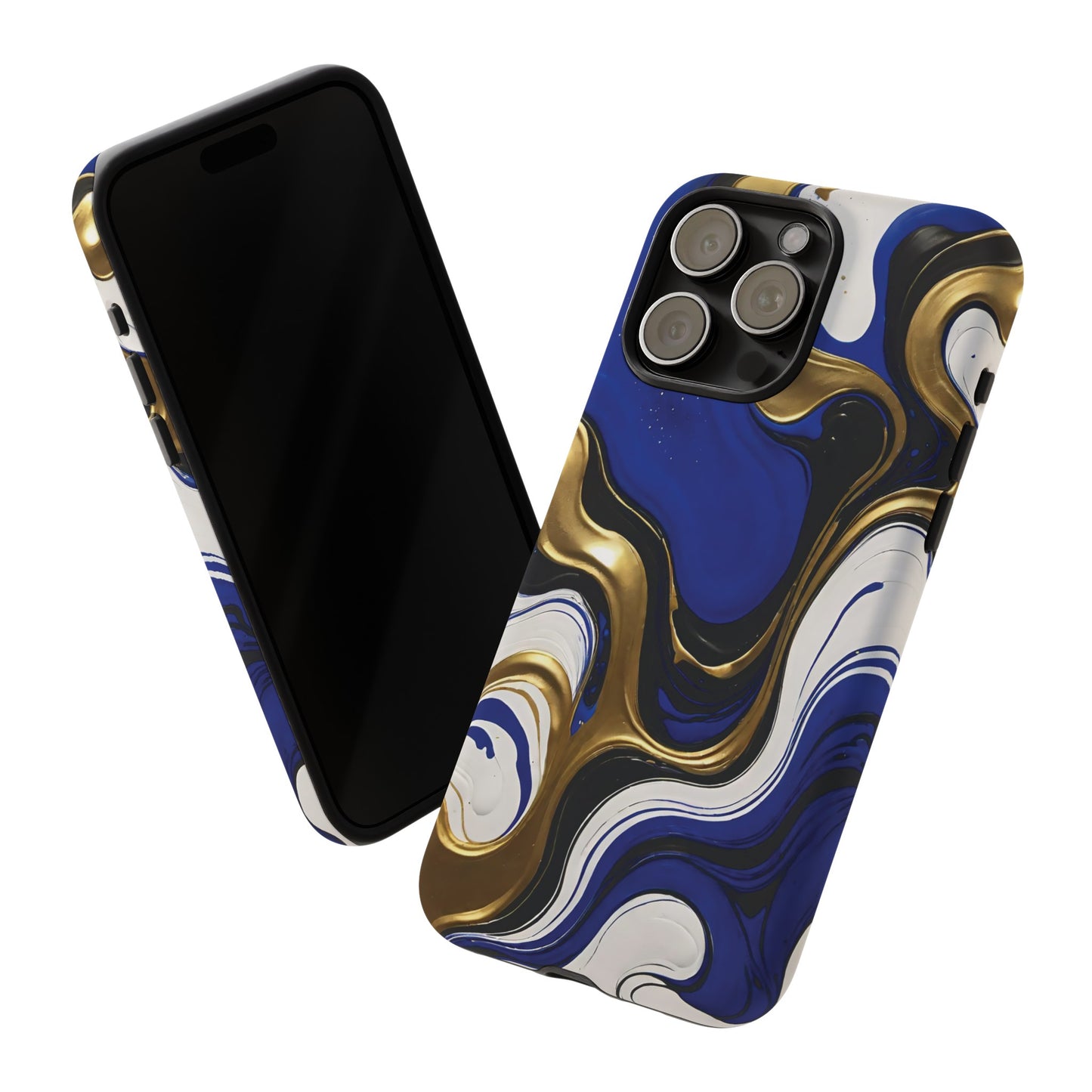 Blue and Gold Swirl 03