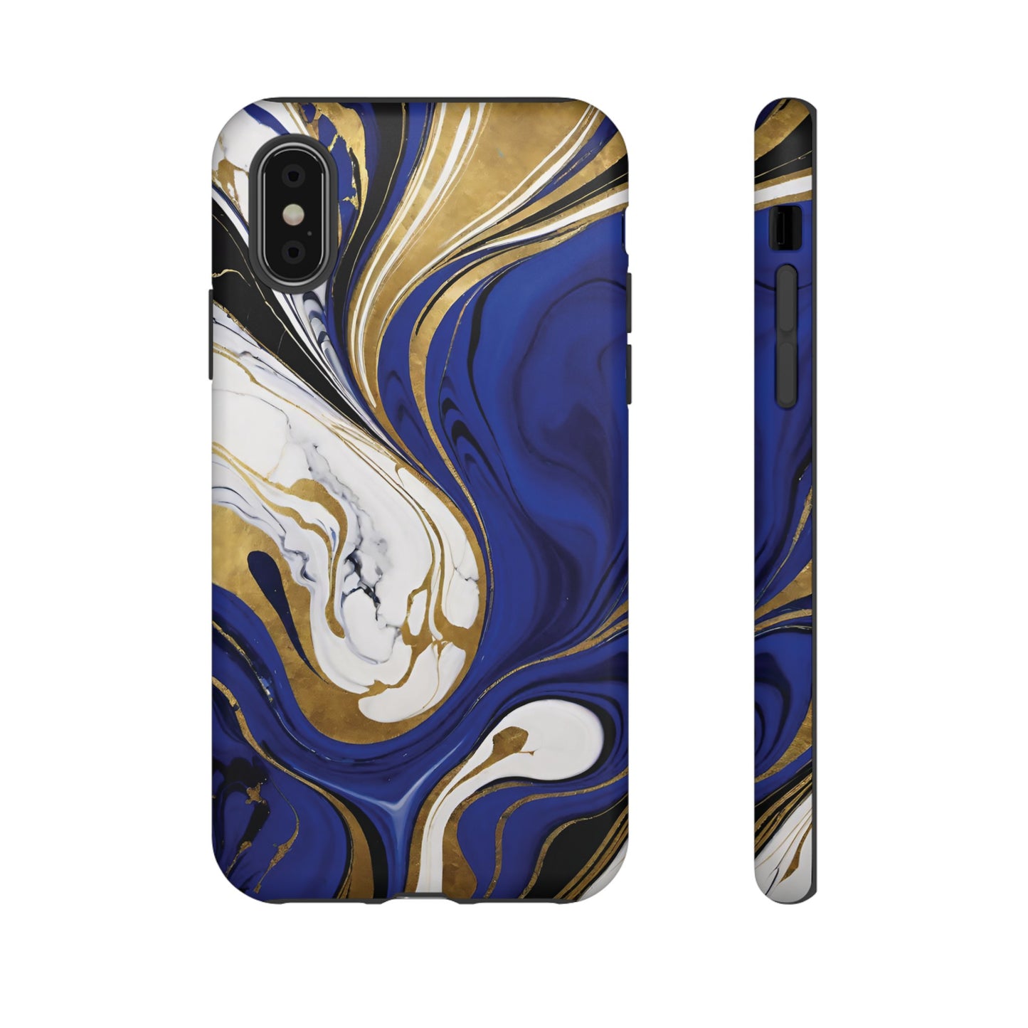 Blue and Gold Swirl 01