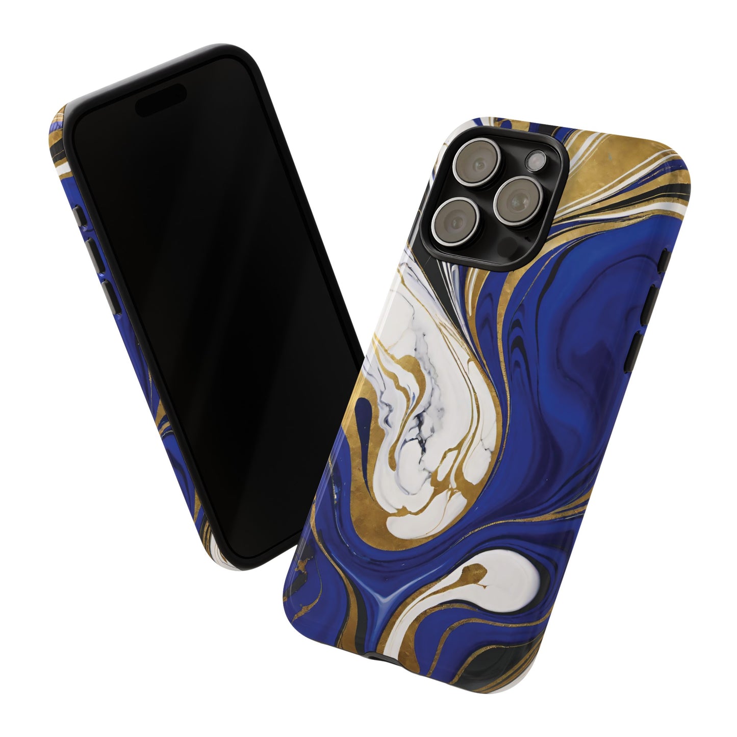 Blue and Gold Swirl 01