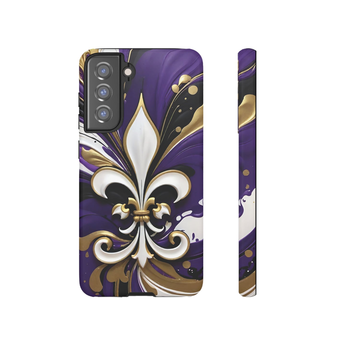 Purple and Gold Fleur-de-Lis 03