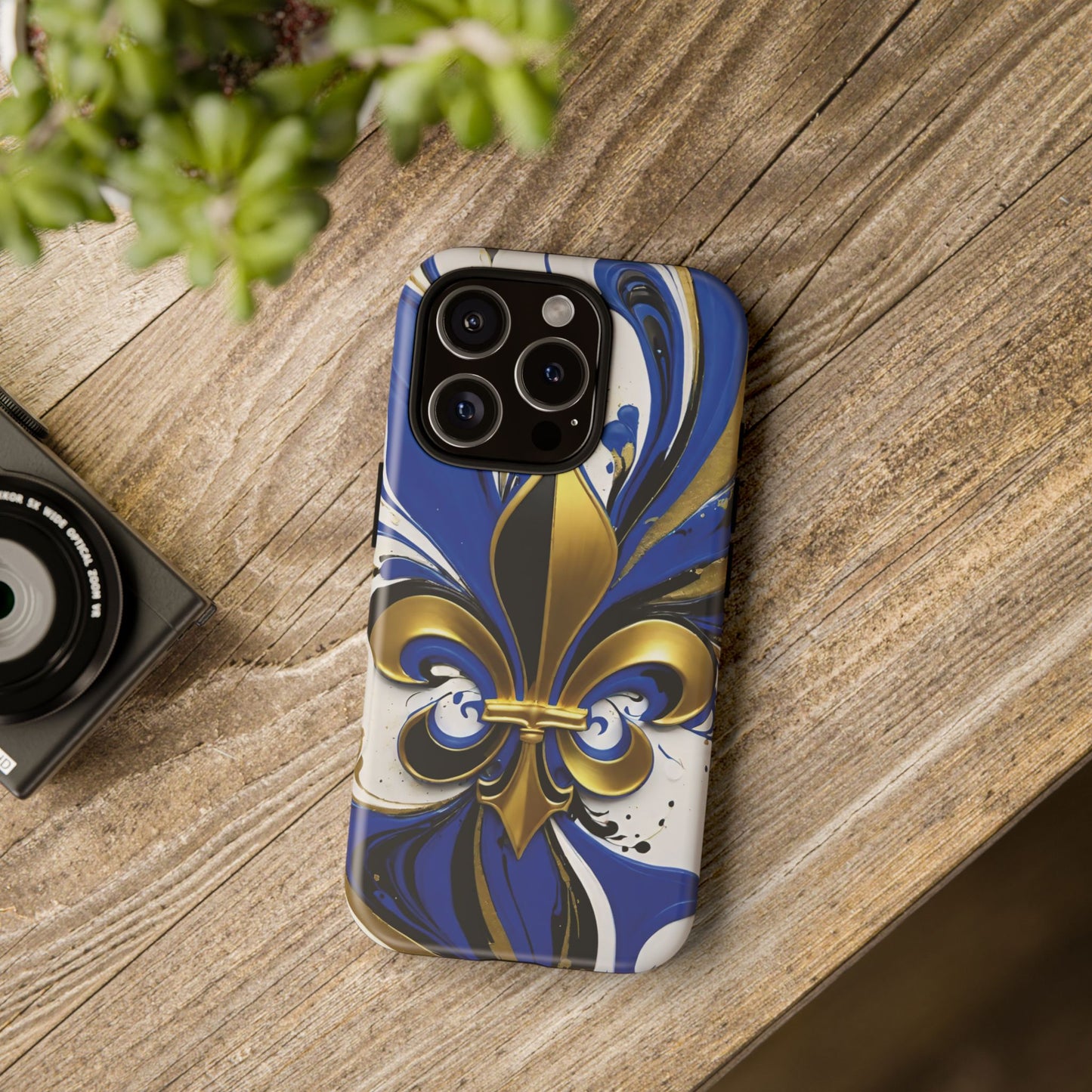 Blue and Gold Fleur-de-Lis 01
