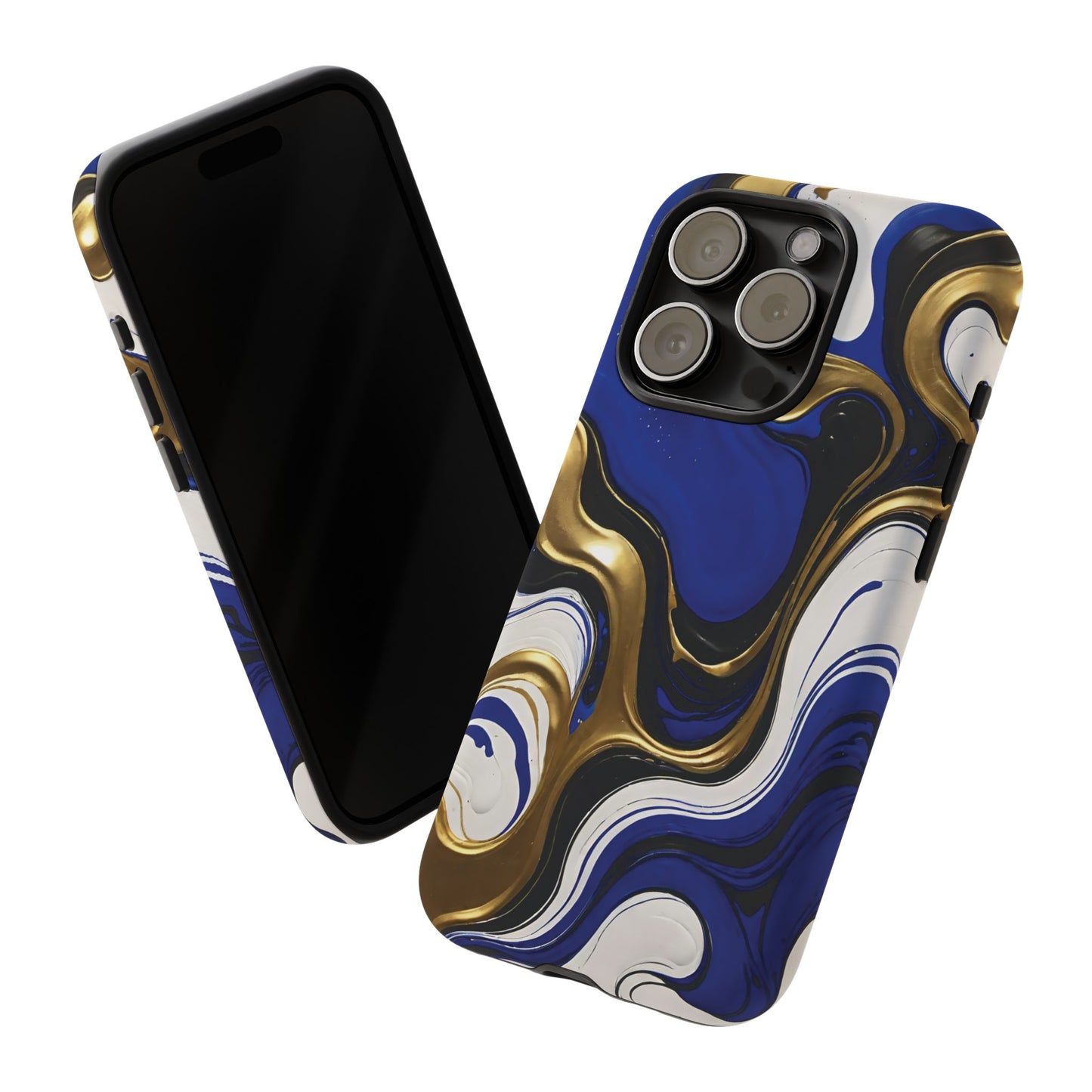Blue and Gold Swirl 03