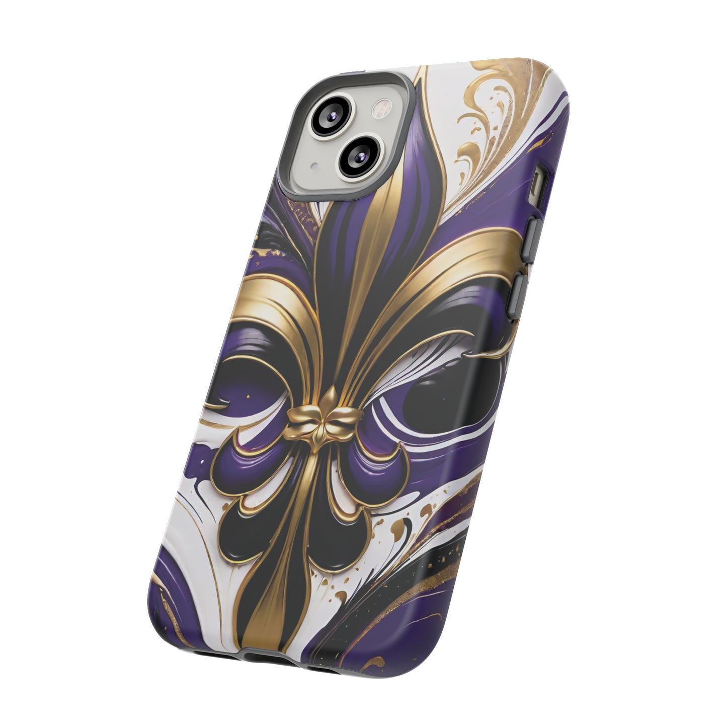 Purple and Gold Fleur-de-Lis 02