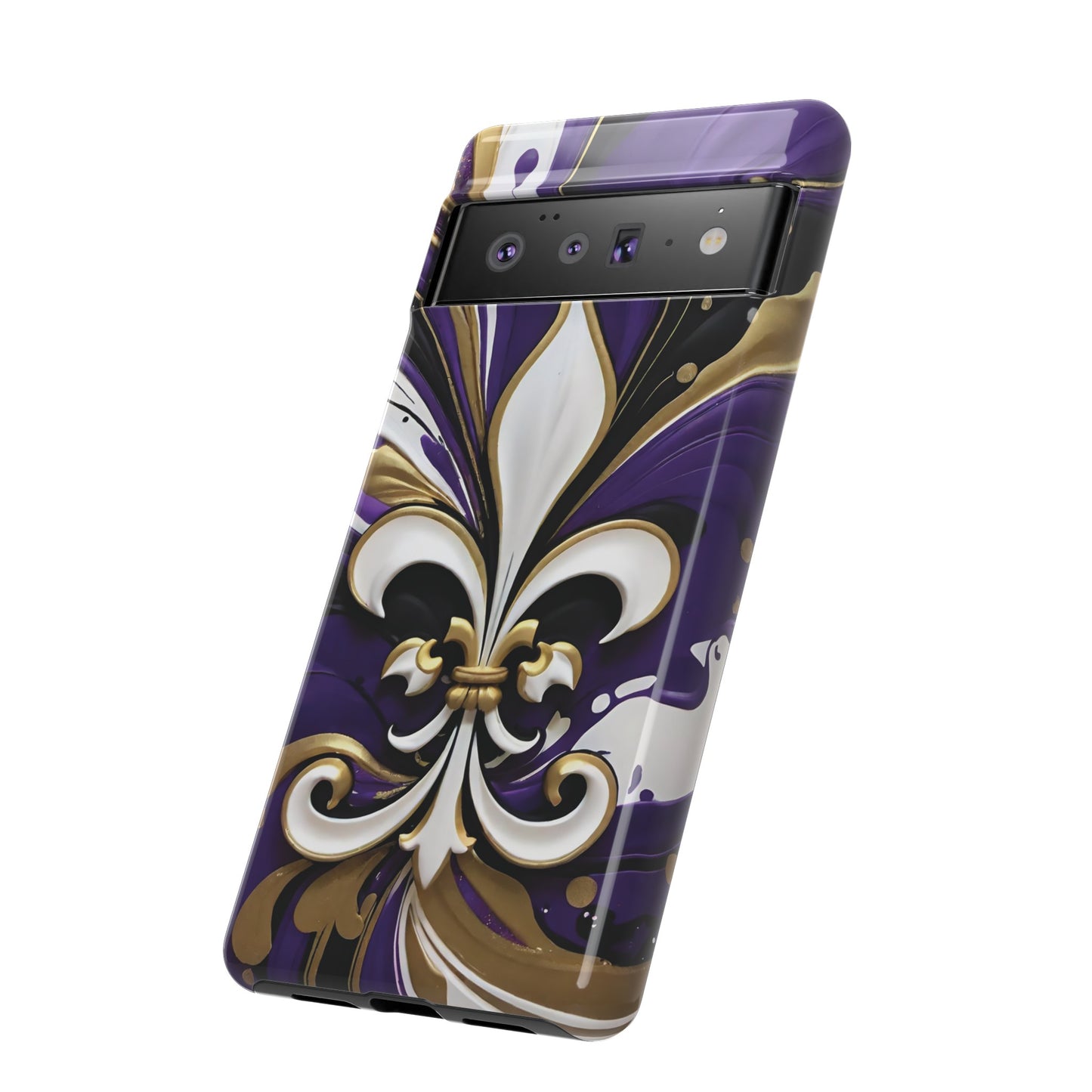 Purple and Gold Fleur-de-Lis 03
