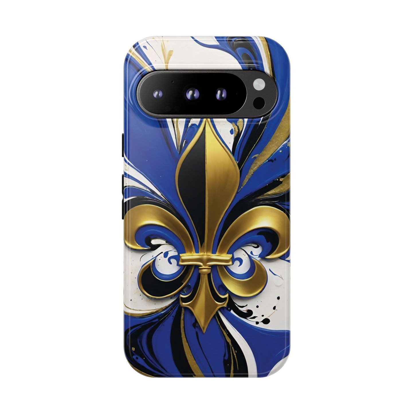 Blue and Gold Fleur-de-Lis 01