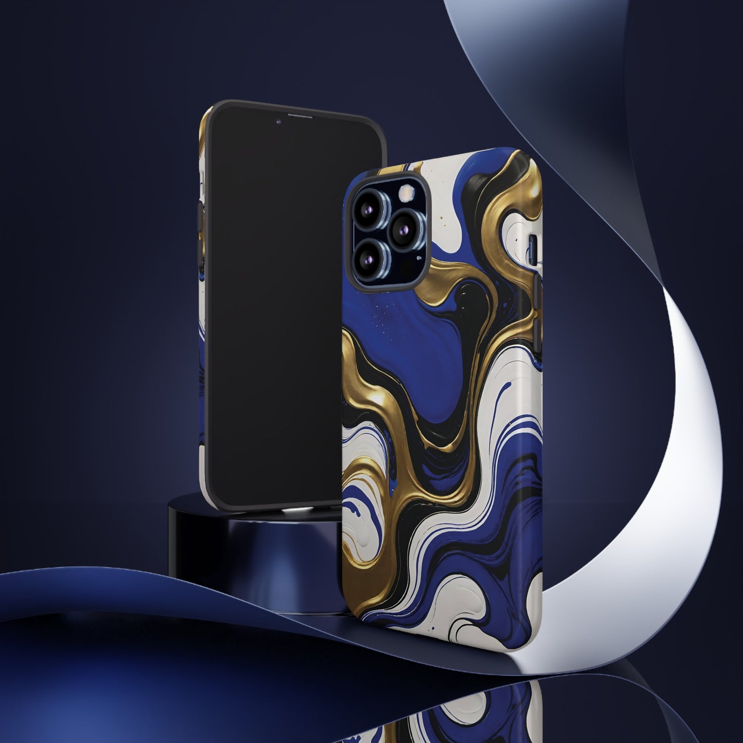 Blue and Gold Swirl 03