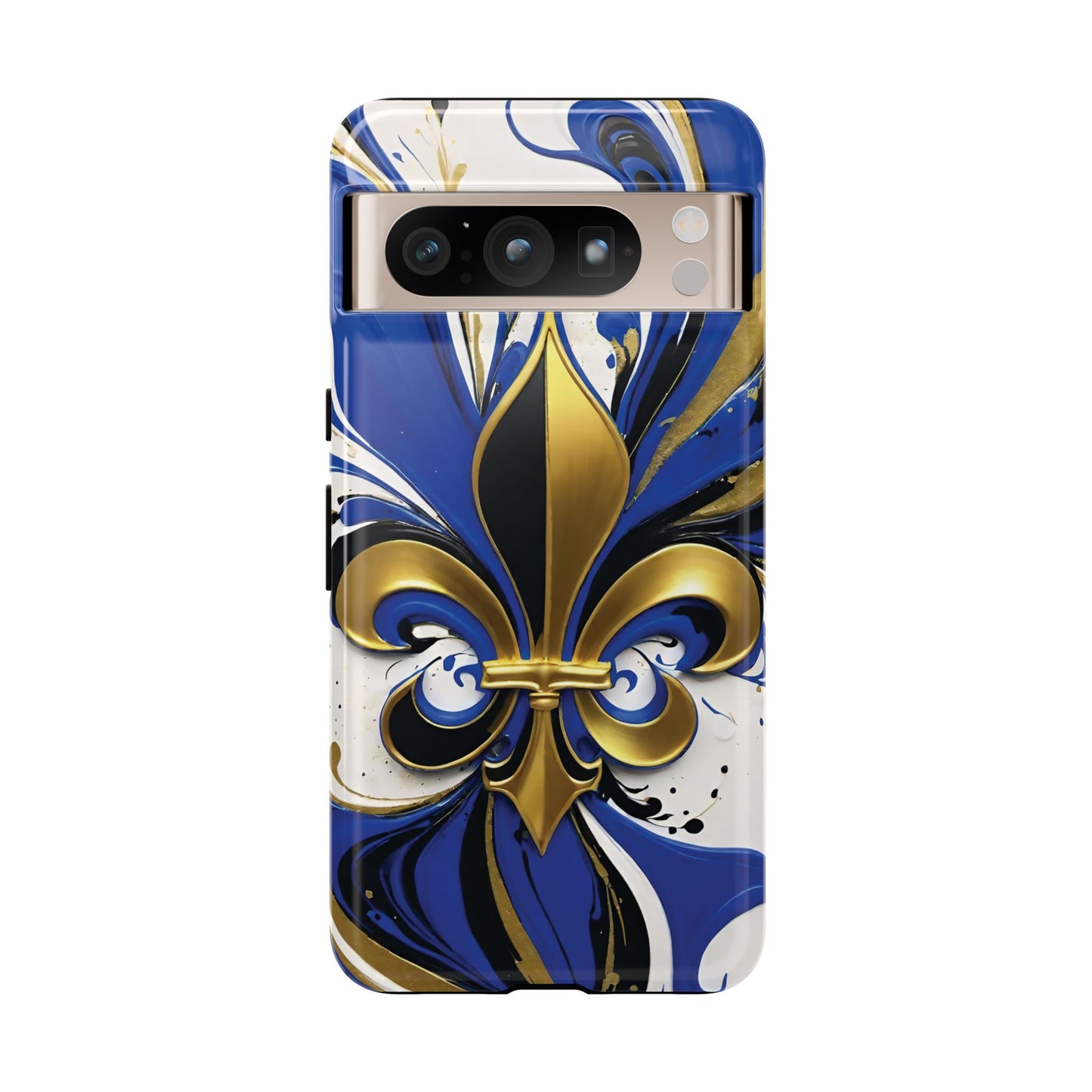 Blue and Gold Fleur-de-Lis 01