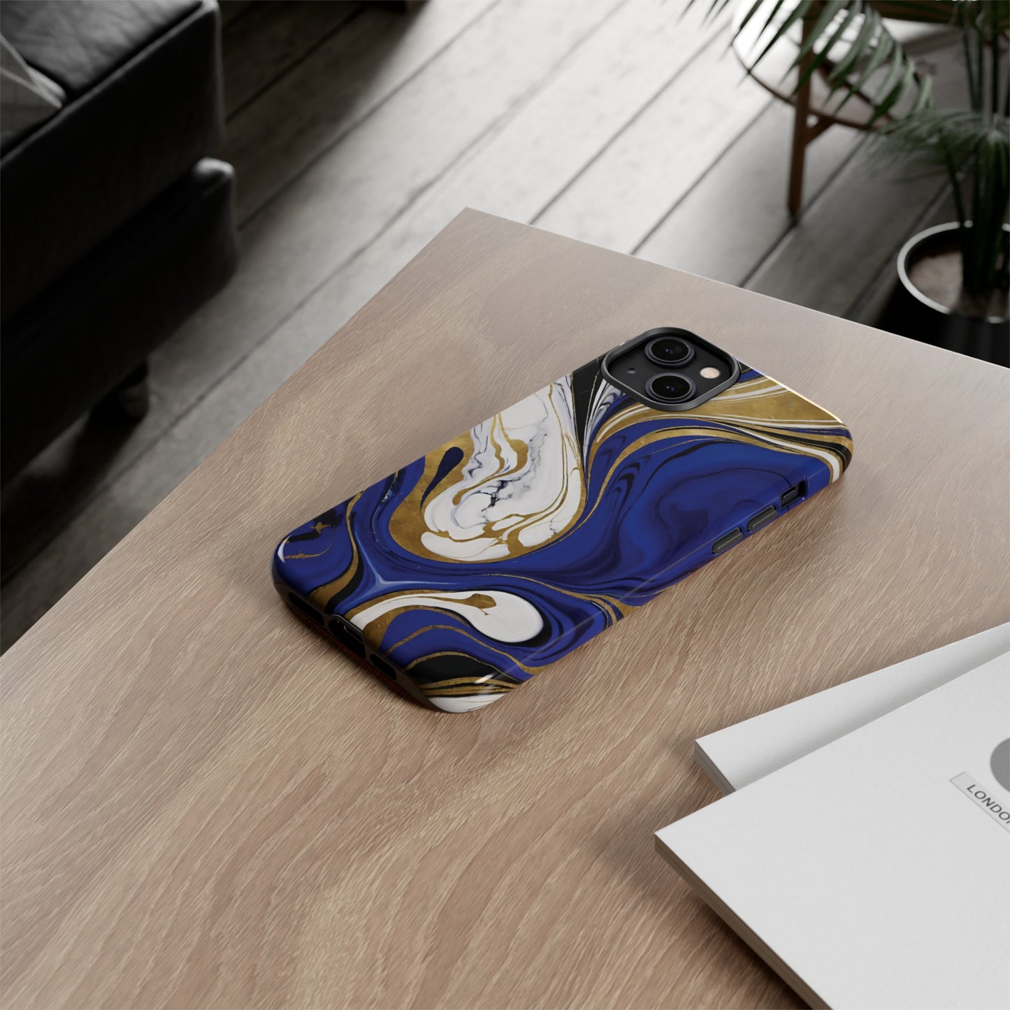 Blue and Gold Swirl 01