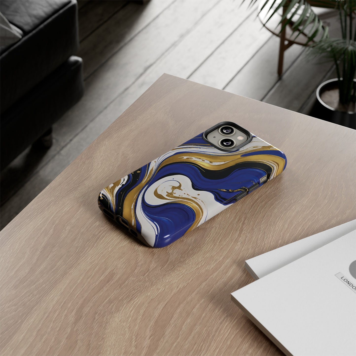 Blue and Gold Swirl 02