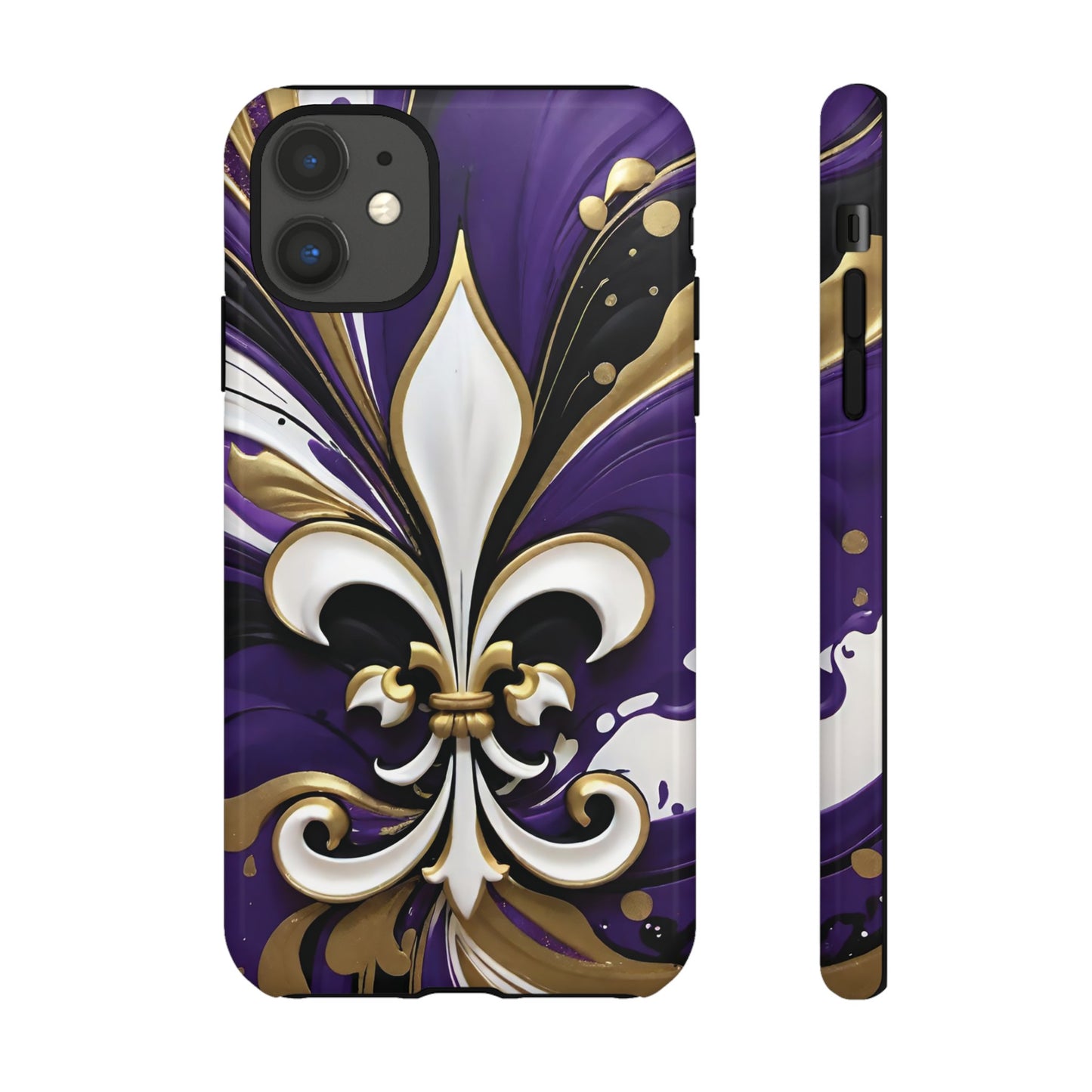 Purple and Gold Fleur-de-Lis 03