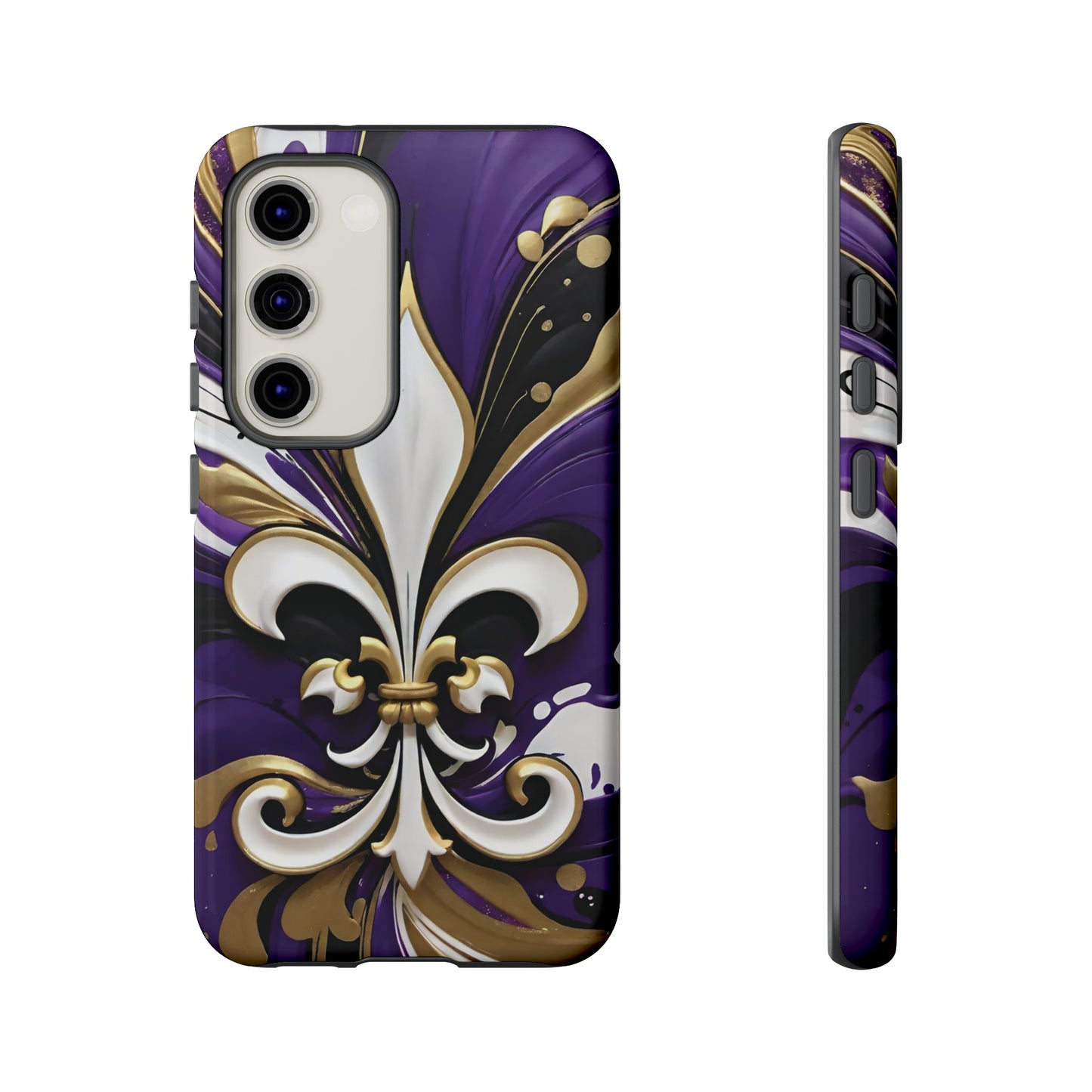 Purple and Gold Fleur-de-Lis 03