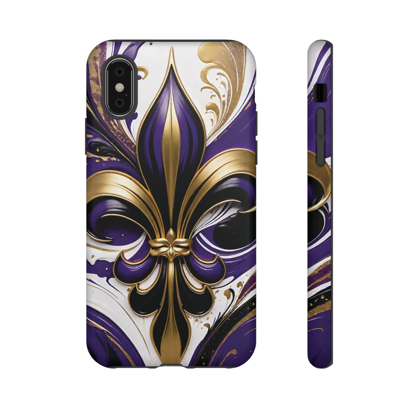 Purple and Gold Fleur-de-Lis 02