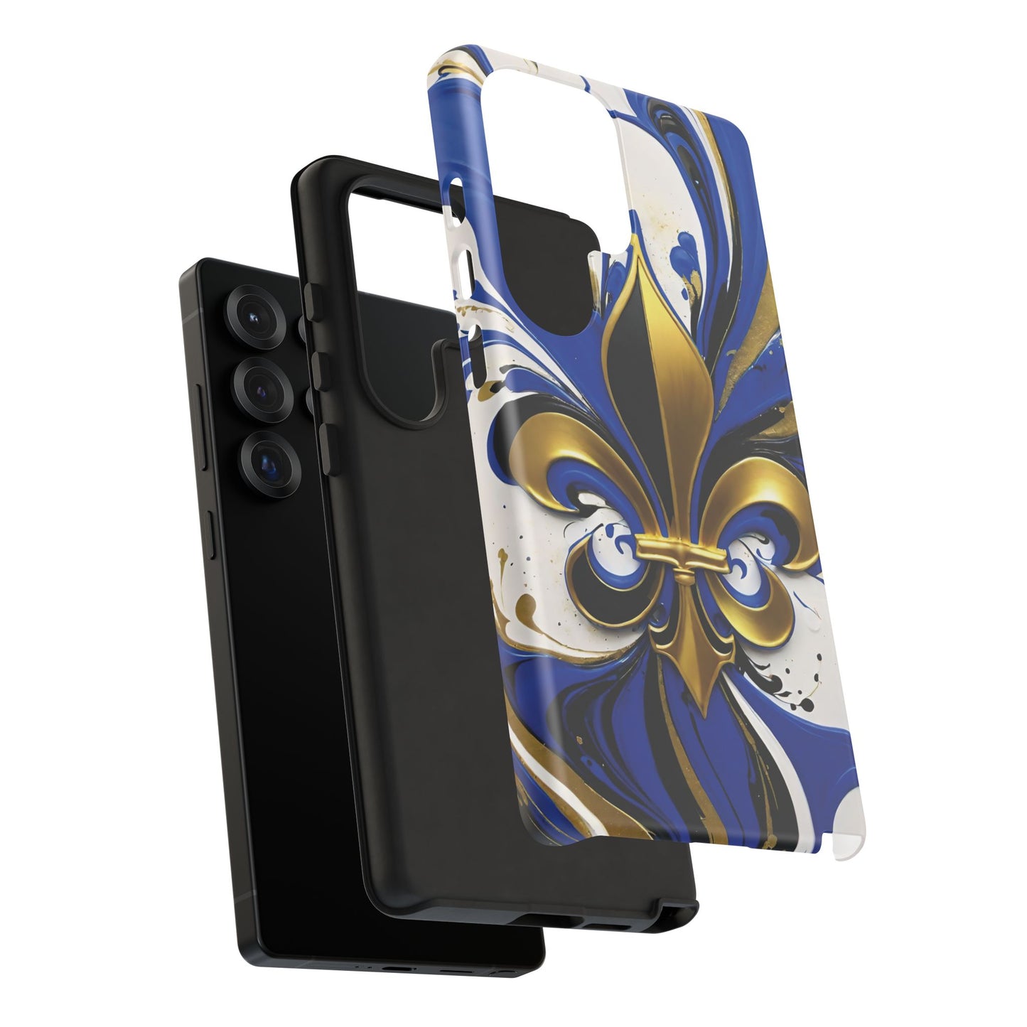 Blue and Gold Fleur-de-Lis 01