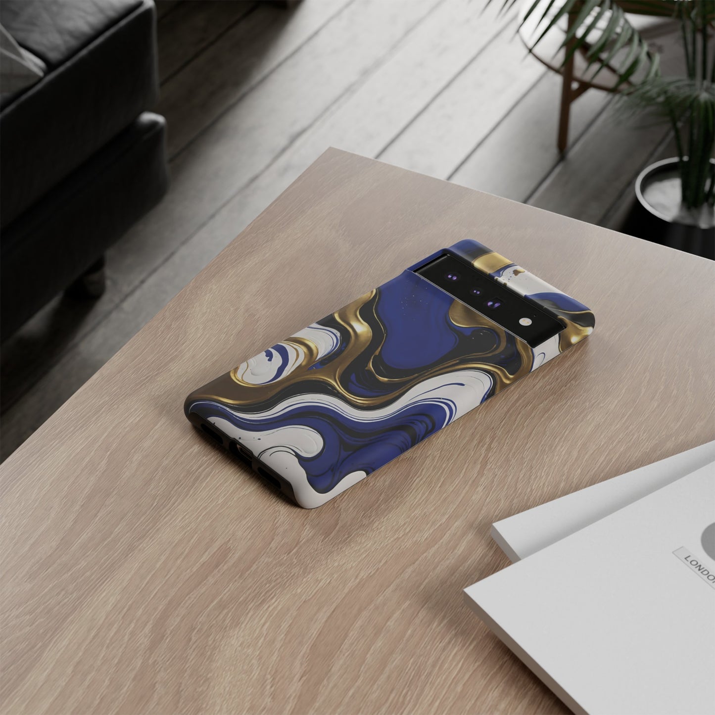 Blue and Gold Swirl 03