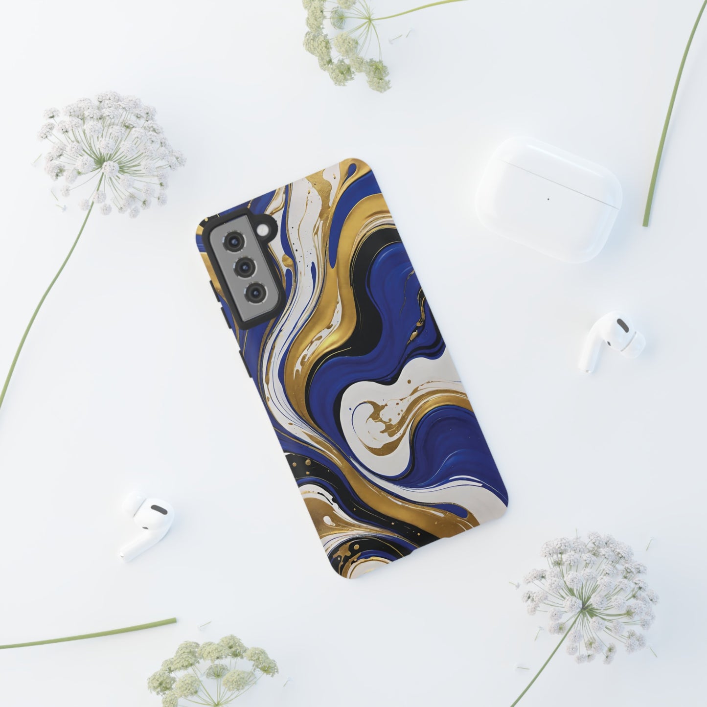 Blue and Gold Swirl 02