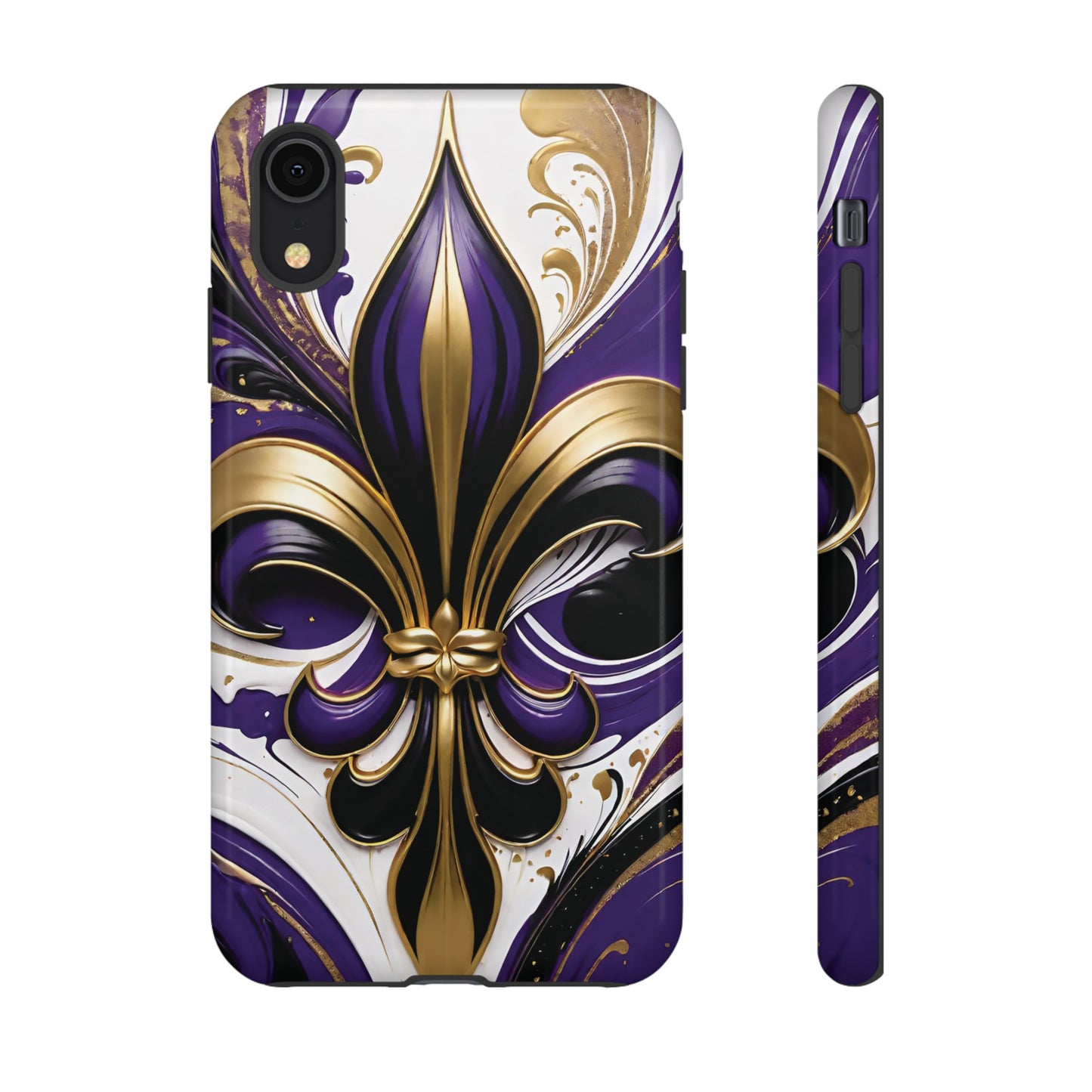 Purple and Gold Fleur-de-Lis 02