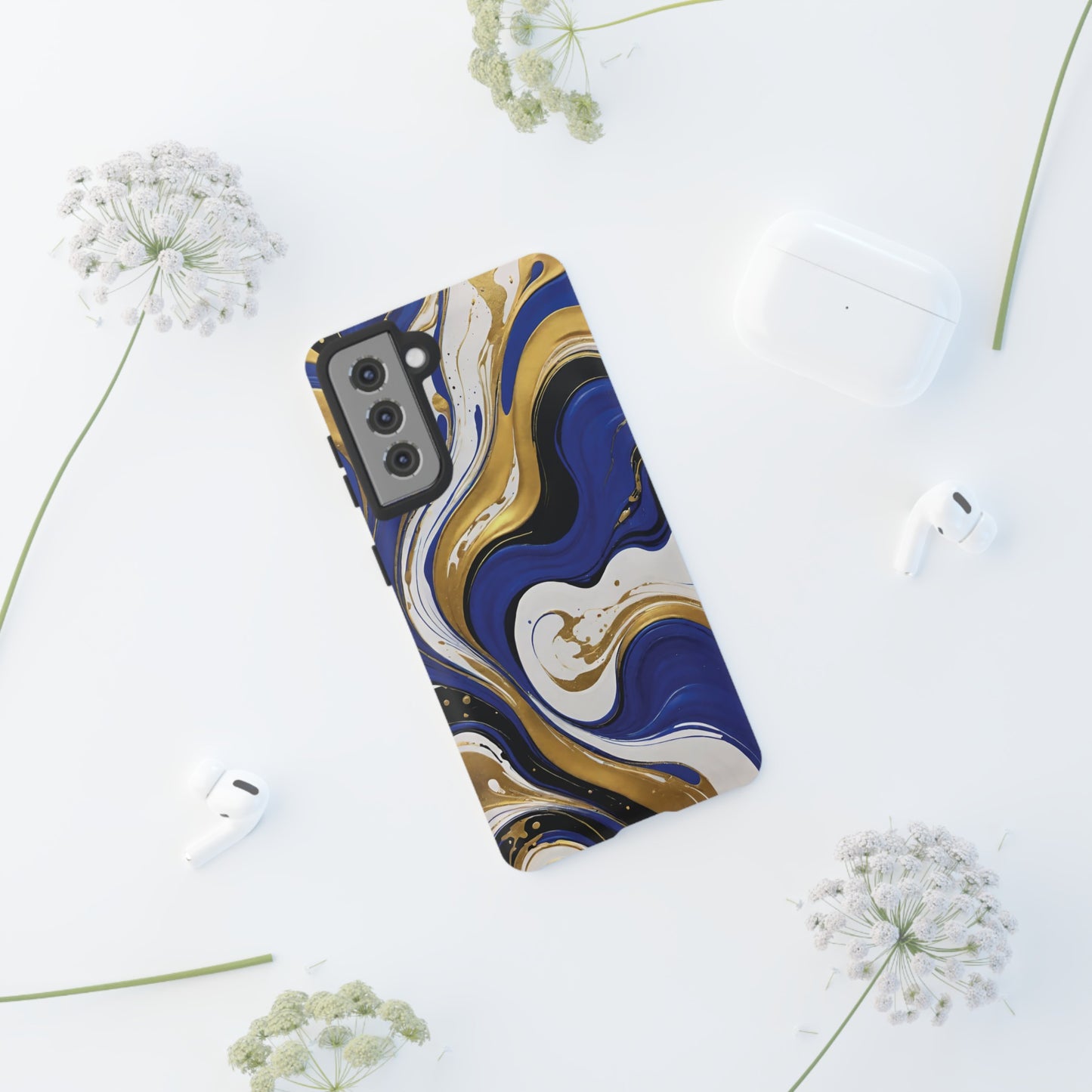 Blue and Gold Swirl 02