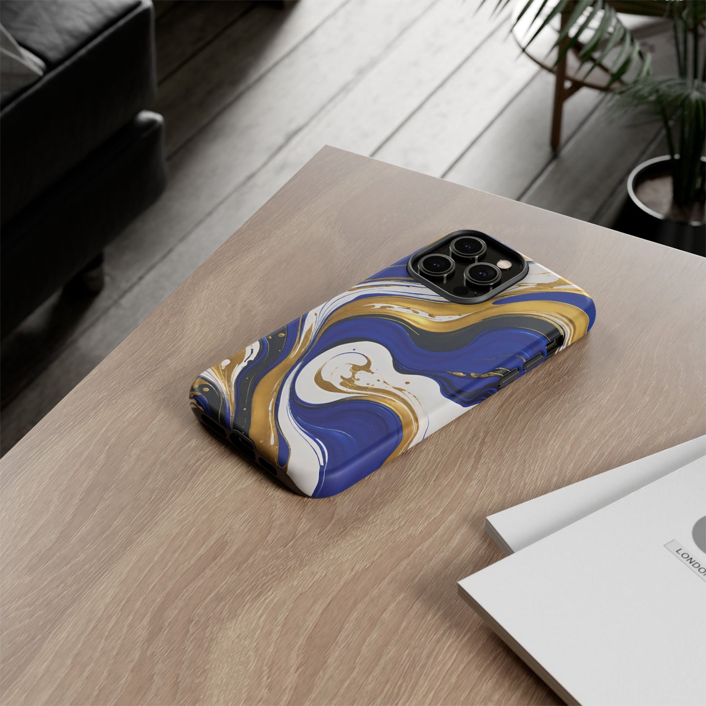 Blue and Gold Swirl 02