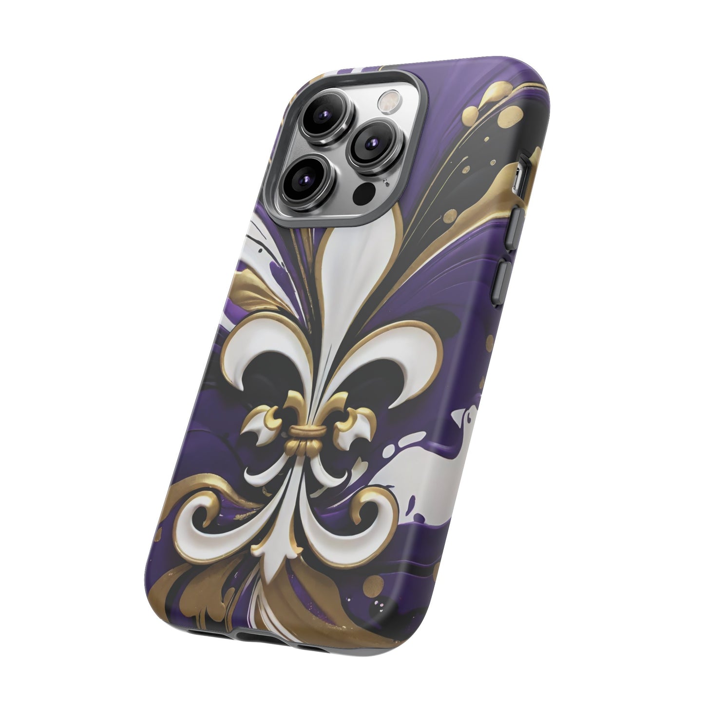 Purple and Gold Fleur-de-Lis 03
