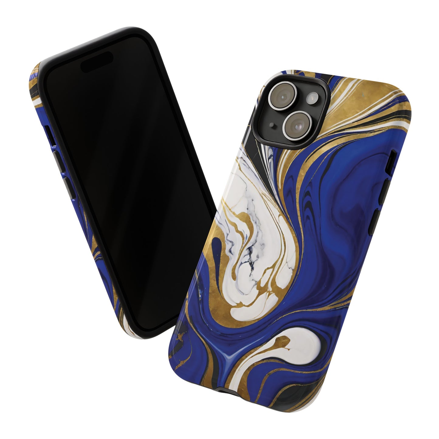 Blue and Gold Swirl 01
