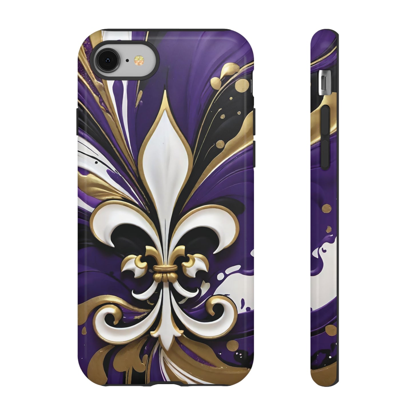 Purple and Gold Fleur-de-Lis 03