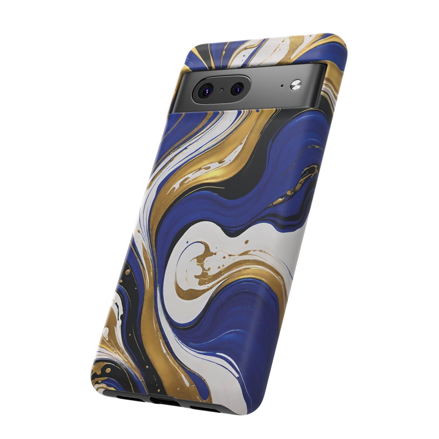 Blue and Gold Swirl 02